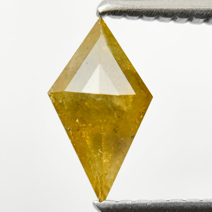 0.68 Ct Kite Rose Cut Greenish Natural Salt and Pepper Diamond