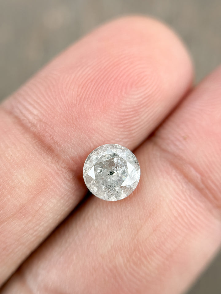 1.53 Ct Round Brilliant Cut Grey Natural Loose Diamond