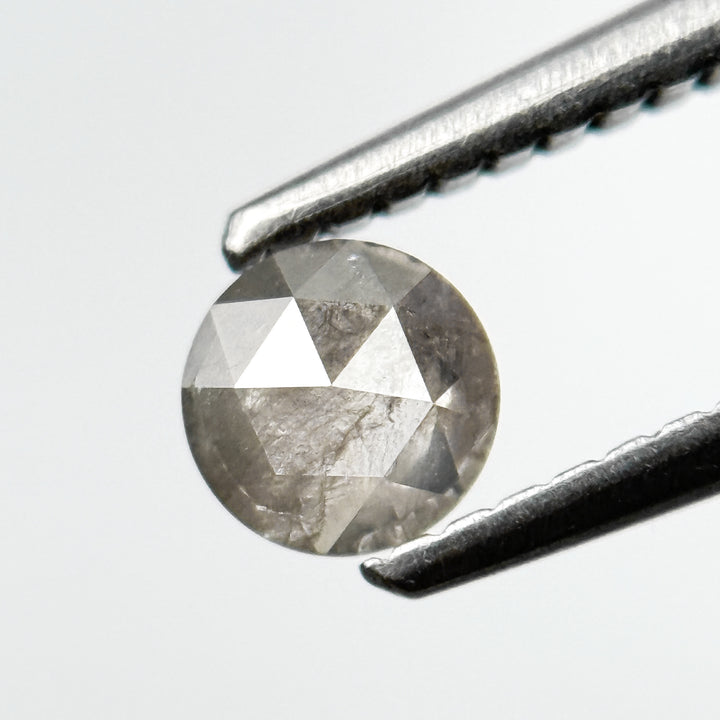 0.32 Ct Round Rose Cut Grey Natural Fancy Diamond