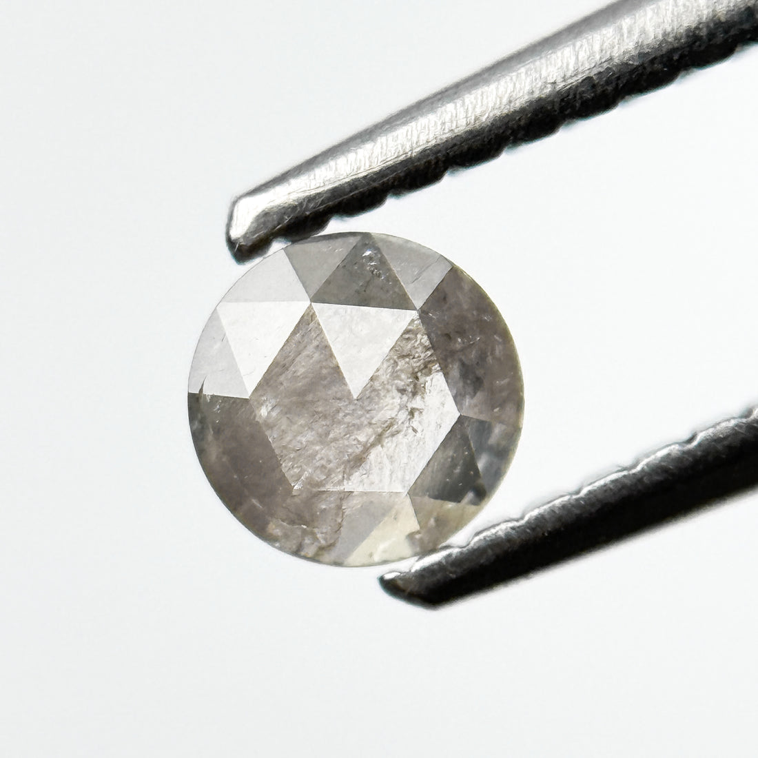 0.32 Ct Round Rose Cut Grey Natural Fancy Diamond