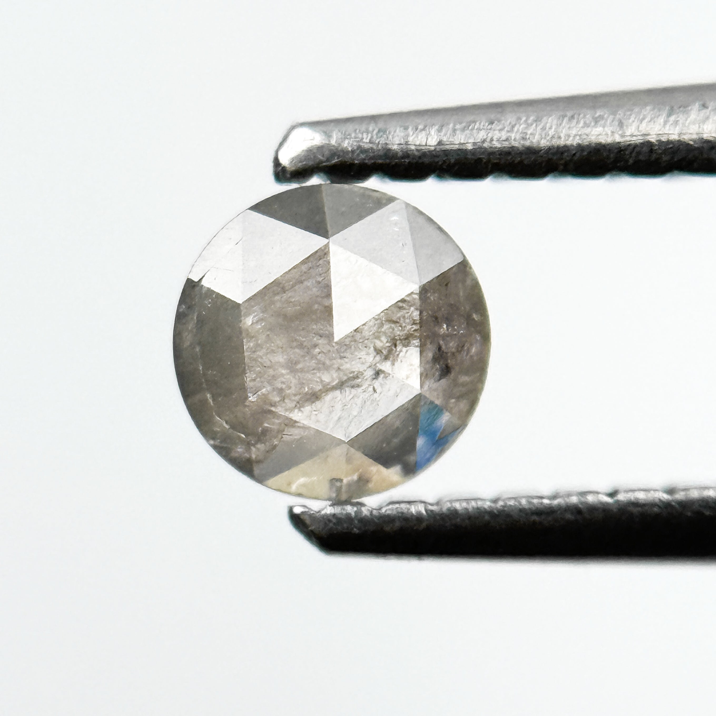 0.32 Ct Round Rose Cut Grey Natural Fancy Diamond