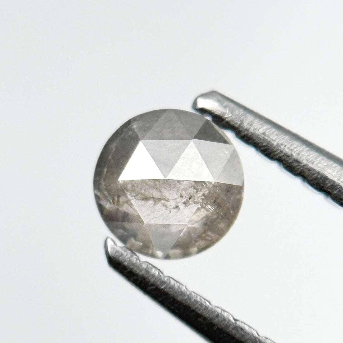 0.32 Ct Round Rose Cut Grey Natural Fancy Diamond
