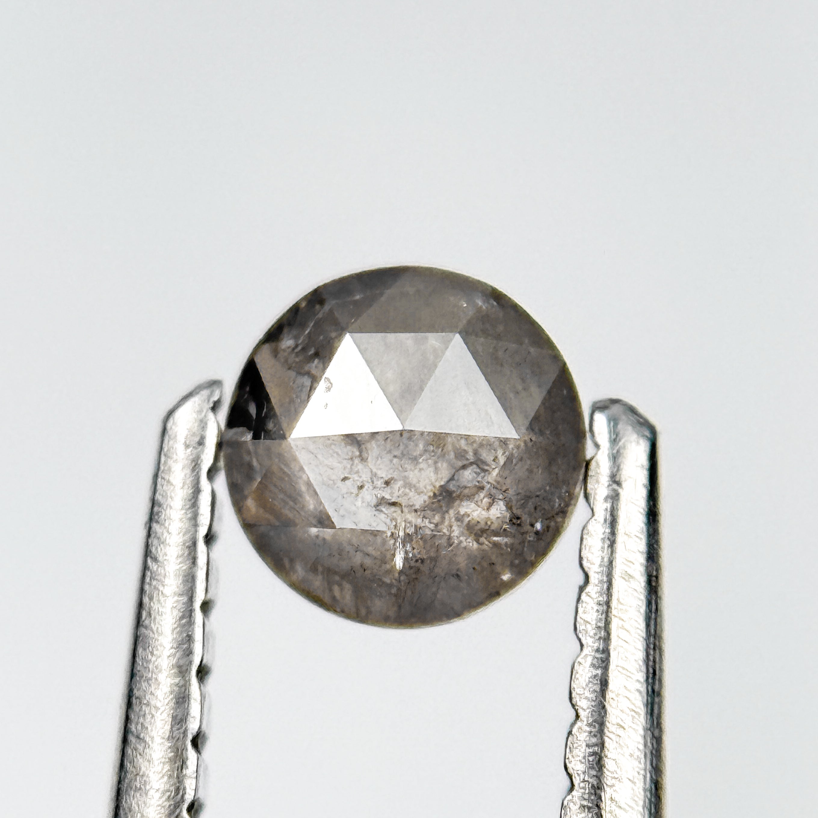 0.32 Ct Round Rose Cut Grey Natural Fancy Diamond