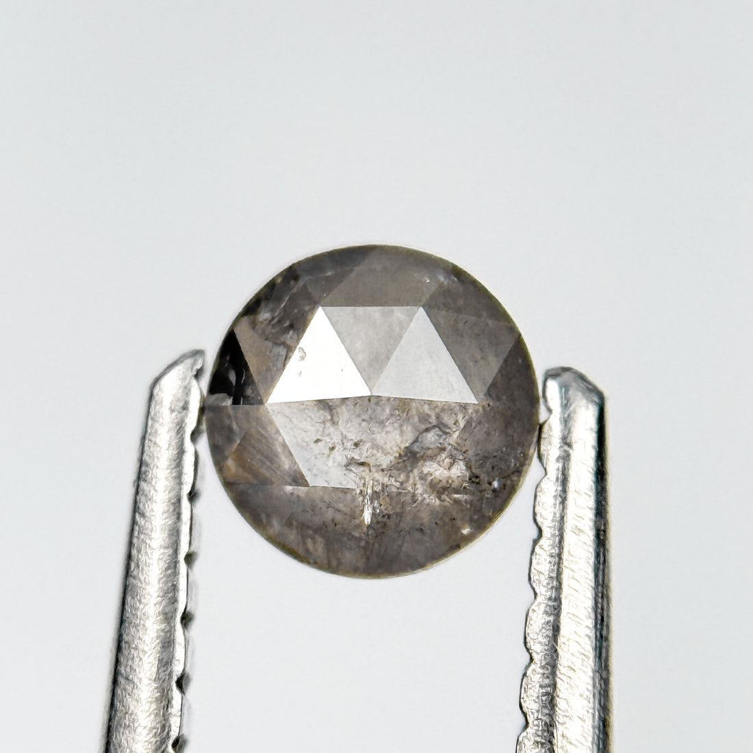 0.32 Ct Round Rose Cut Grey Natural Fancy Diamond