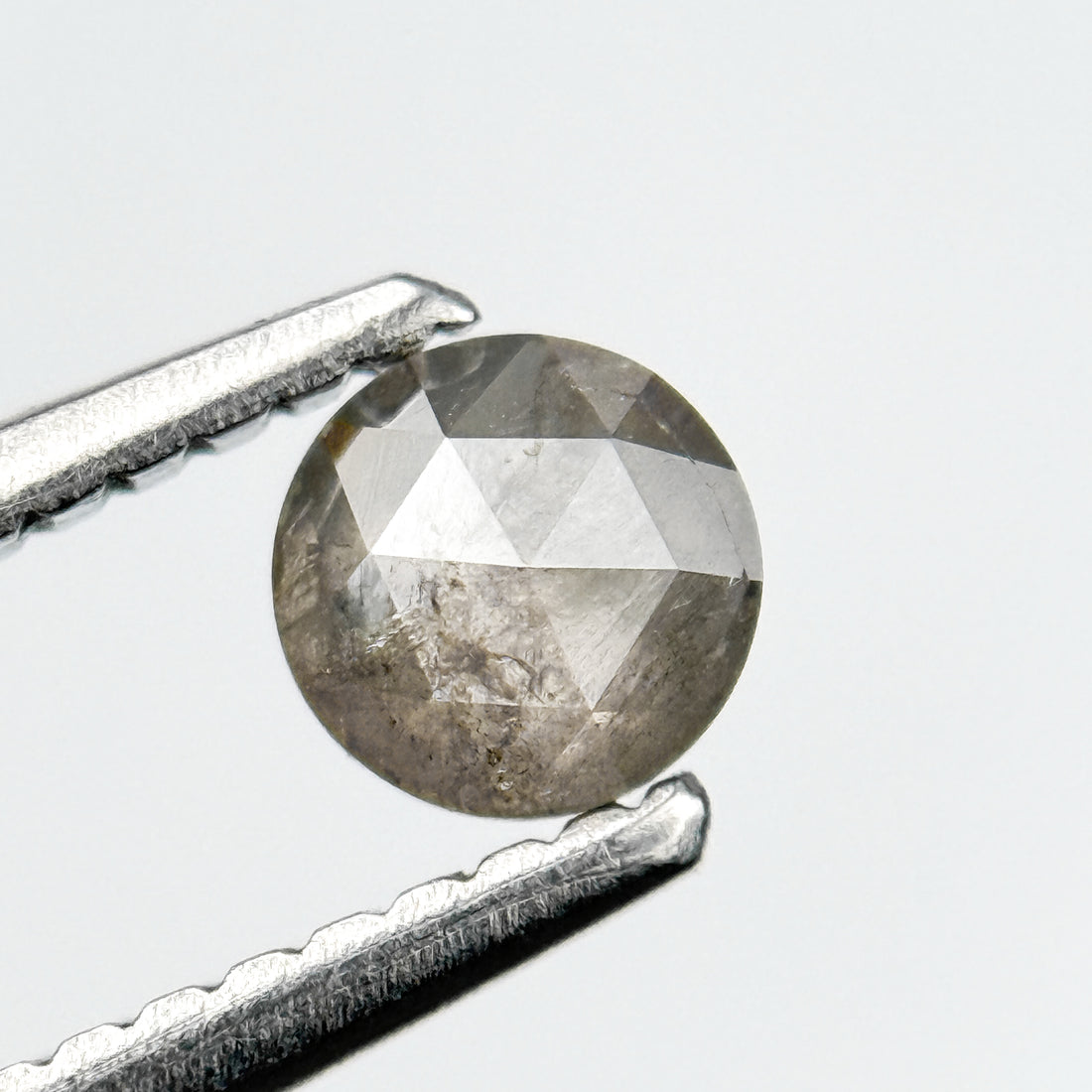 0.32 Ct Round Rose Cut Grey Natural Fancy Diamond