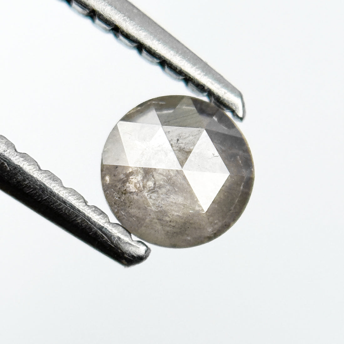 0.32 Ct Round Rose Cut Grey Natural Fancy Diamond