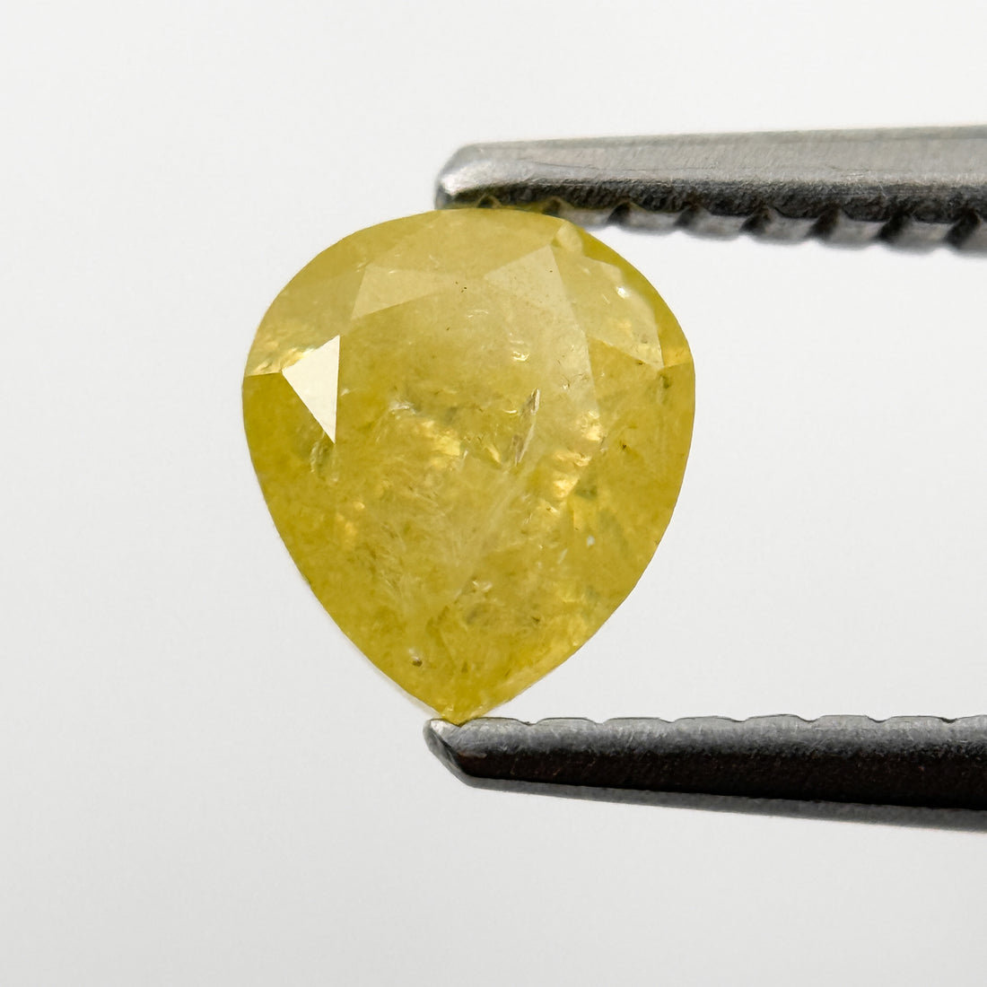 0.83 Ct Pear Rose Cut Yellow Natural Salt and Pepper Diamond