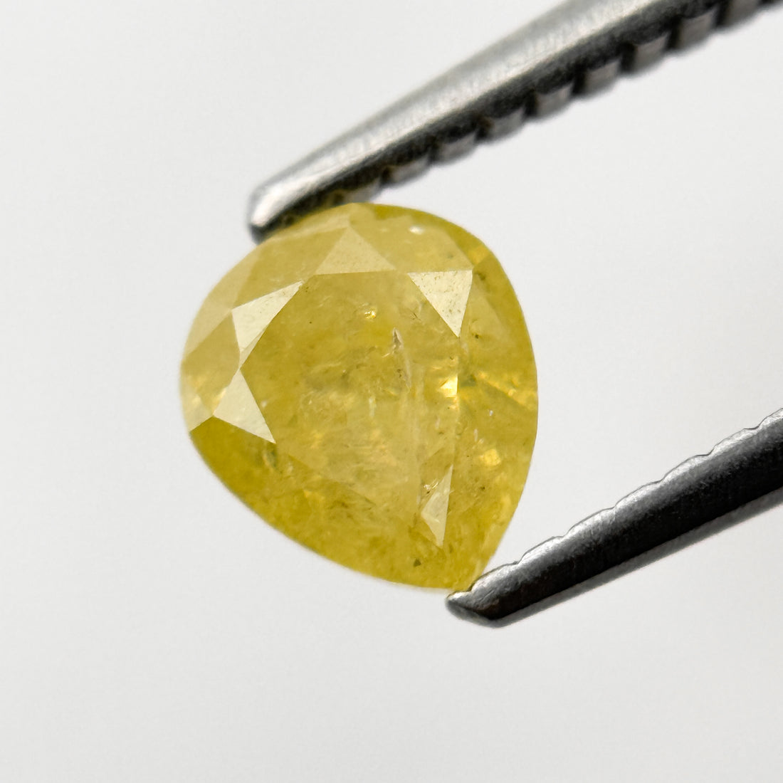 0.83 Ct Pear Rose Cut Yellow Natural Salt and Pepper Diamond