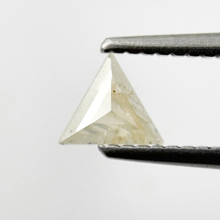 0.23 Ct Triangle Rose Cut ICY White Natural Salt and Pepper Diamond