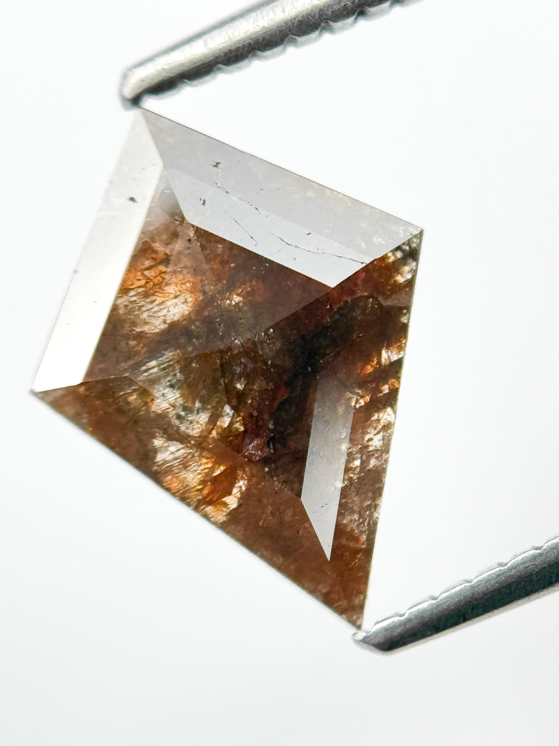 1.33 Ct Kite Rose Cut Red Natural Salt and Pepper Diamond