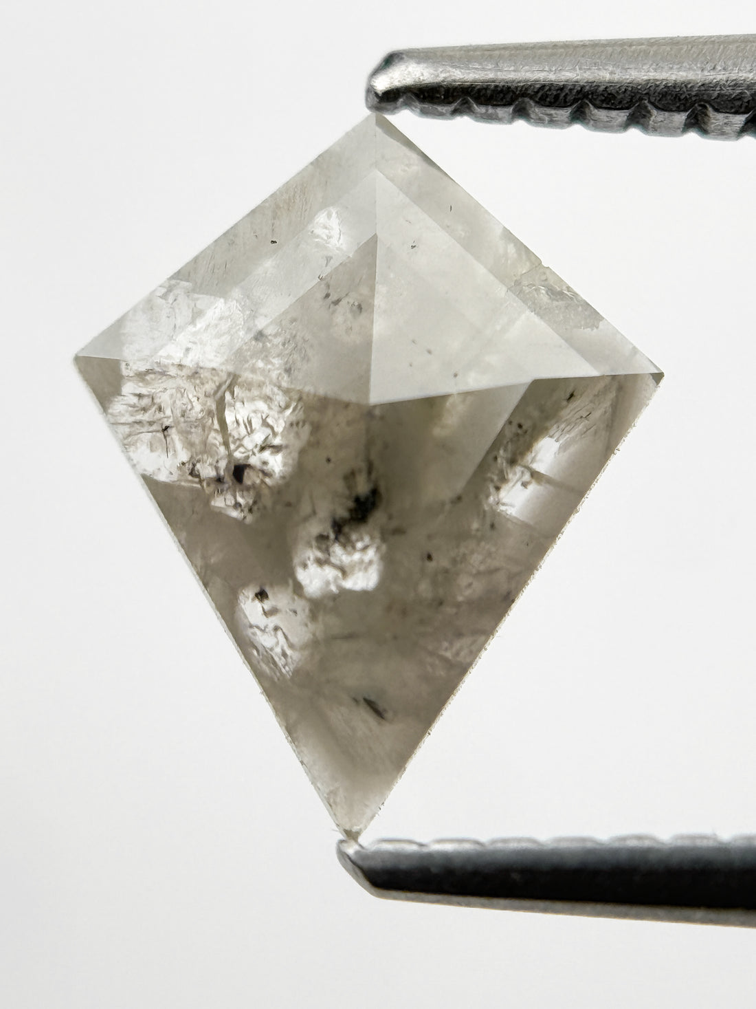 0.75 Ct Kite Rose Cut Grey Natural Minimal Diamond