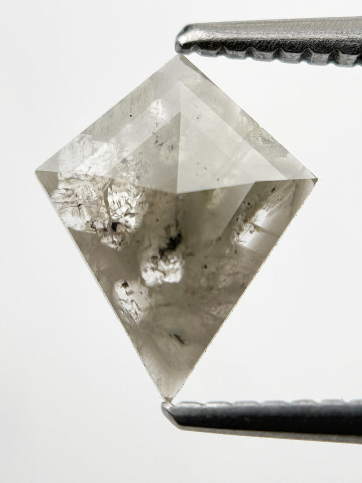 0.75 Ct Kite Rose Cut Grey Natural Minimal Diamond