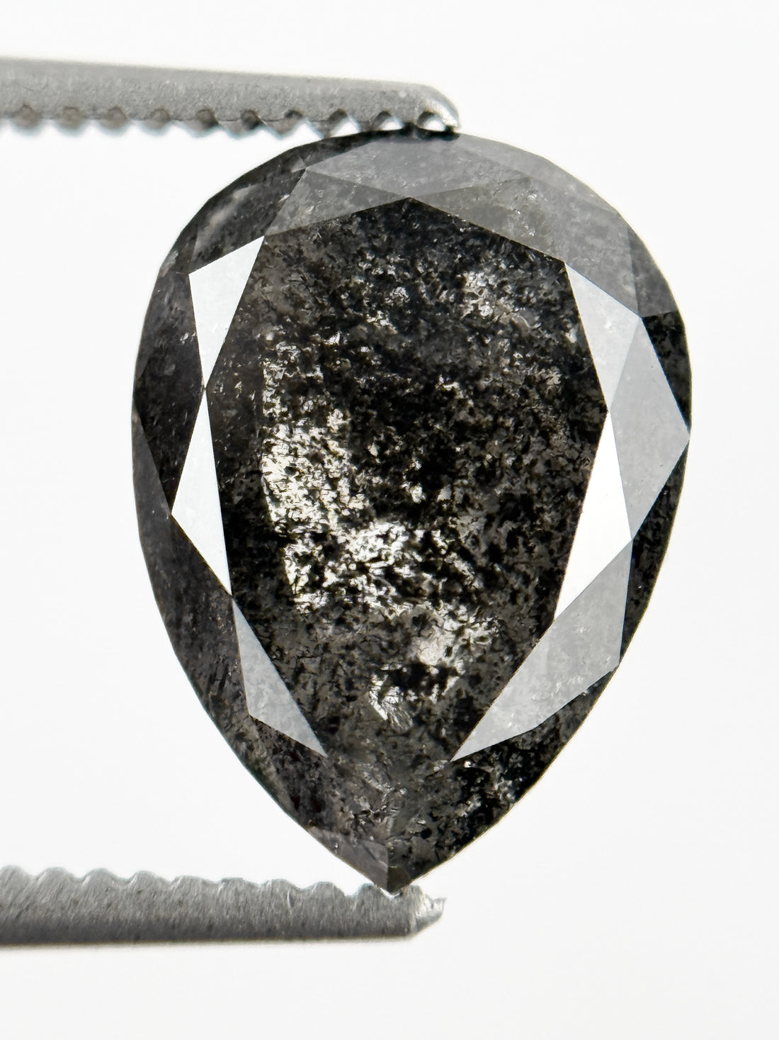 3.07 Ct Pear Rose Cut Grey Natural Fancy Diamond