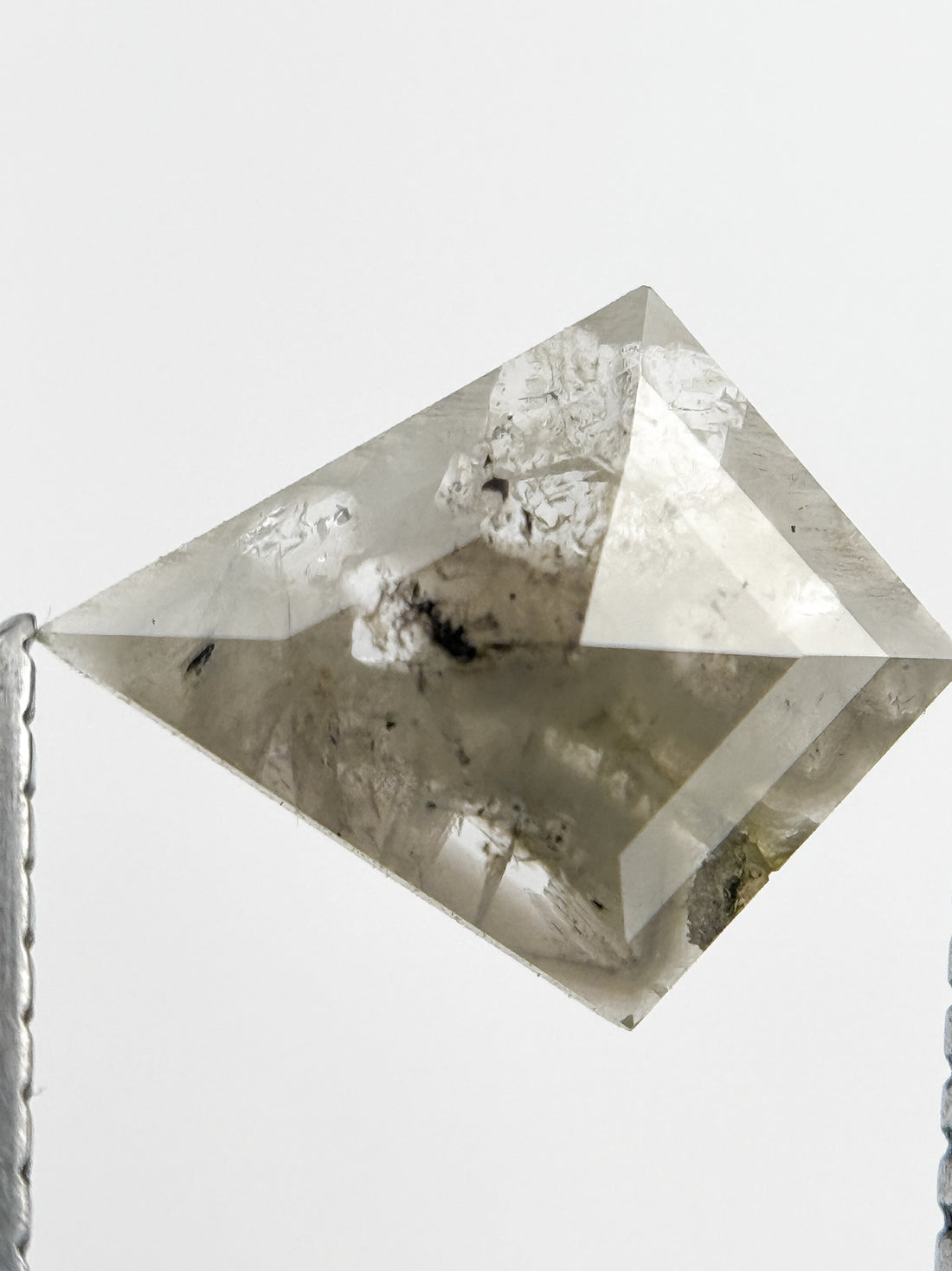 0.75 Ct Kite Rose Cut Grey Natural Minimal Diamond