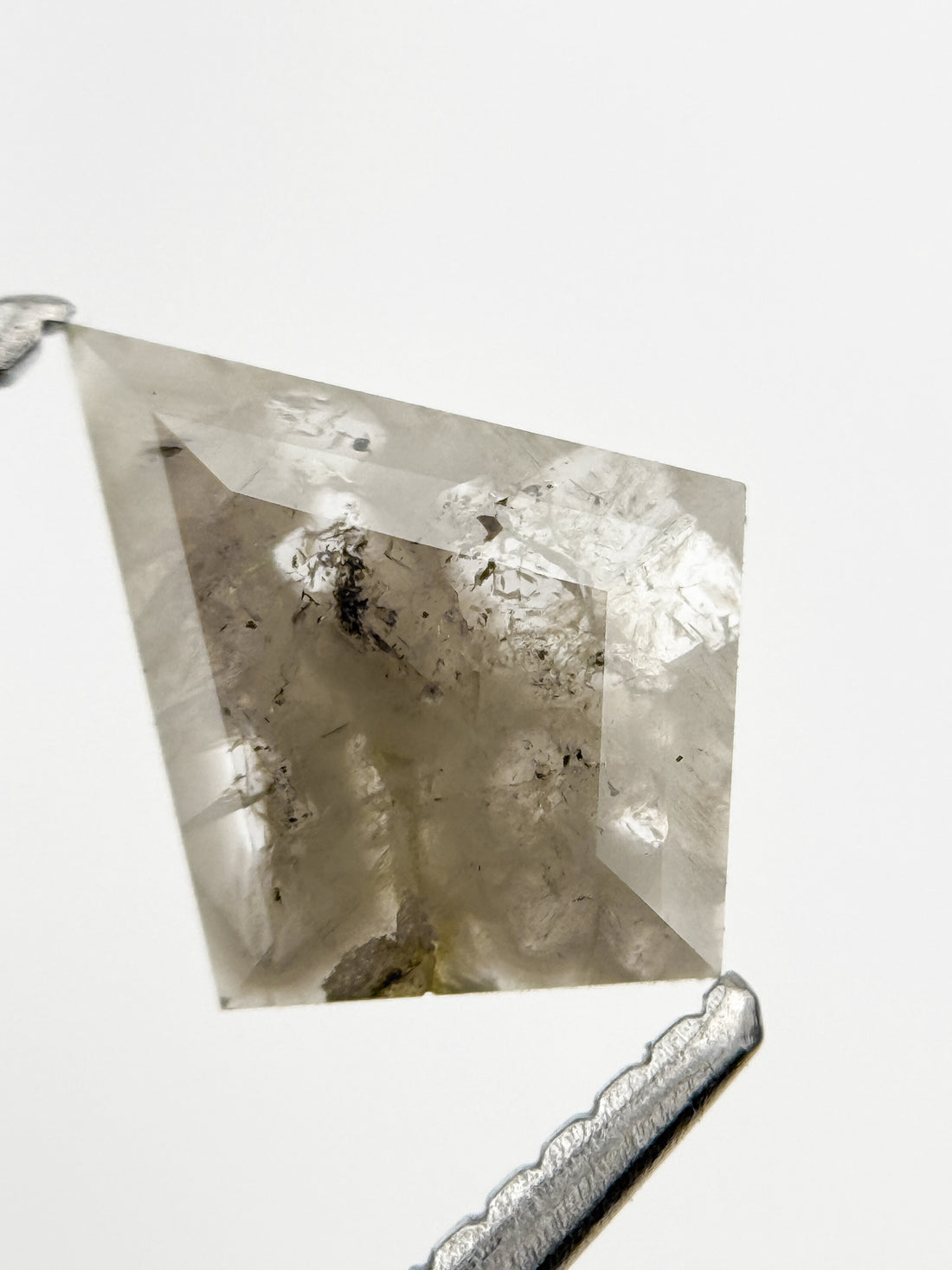 0.75 Ct Kite Rose Cut Grey Natural Minimal Diamond