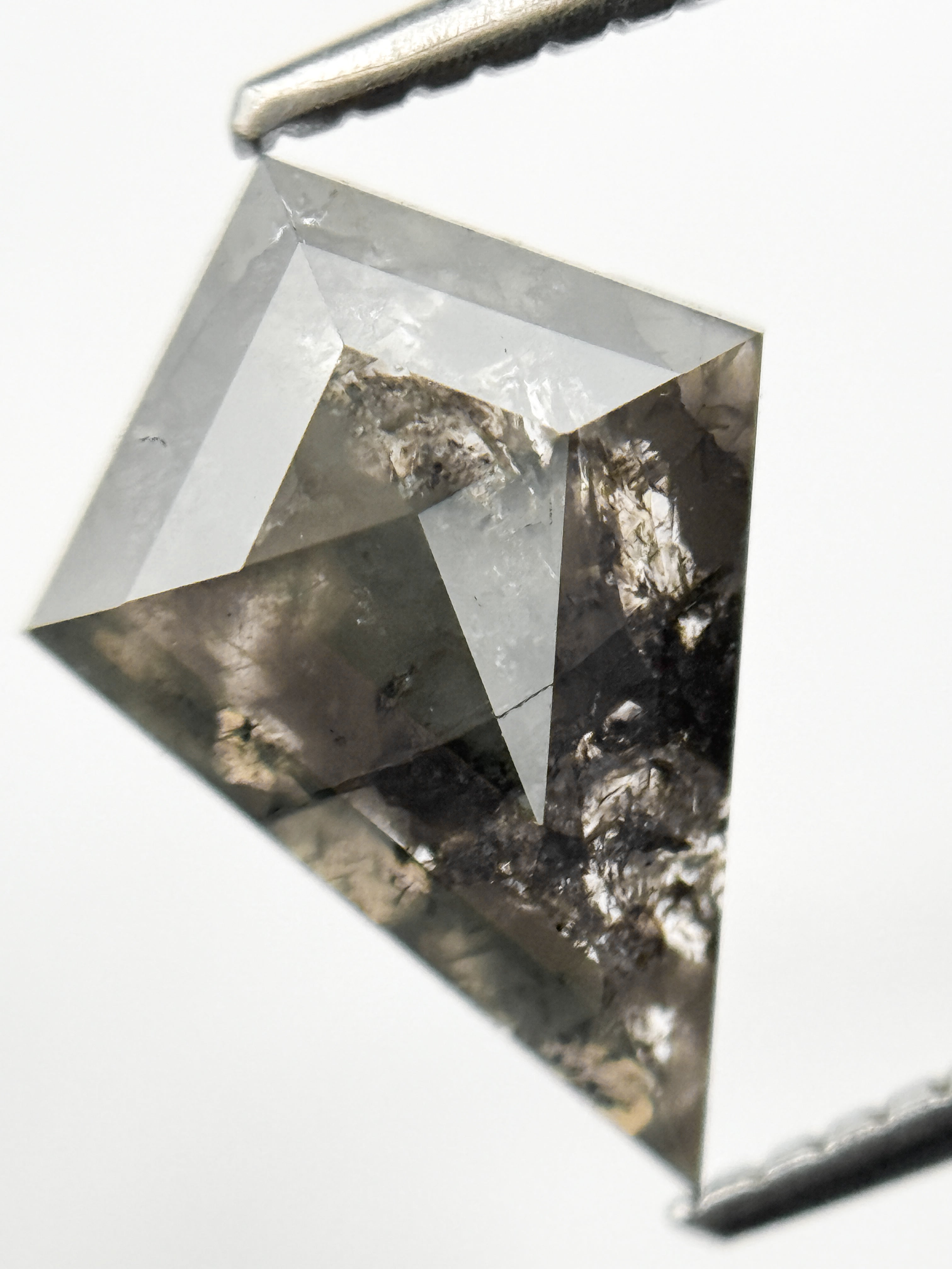 2.20 Ct Kite Rose Cut Grey Natural Fancy Diamond