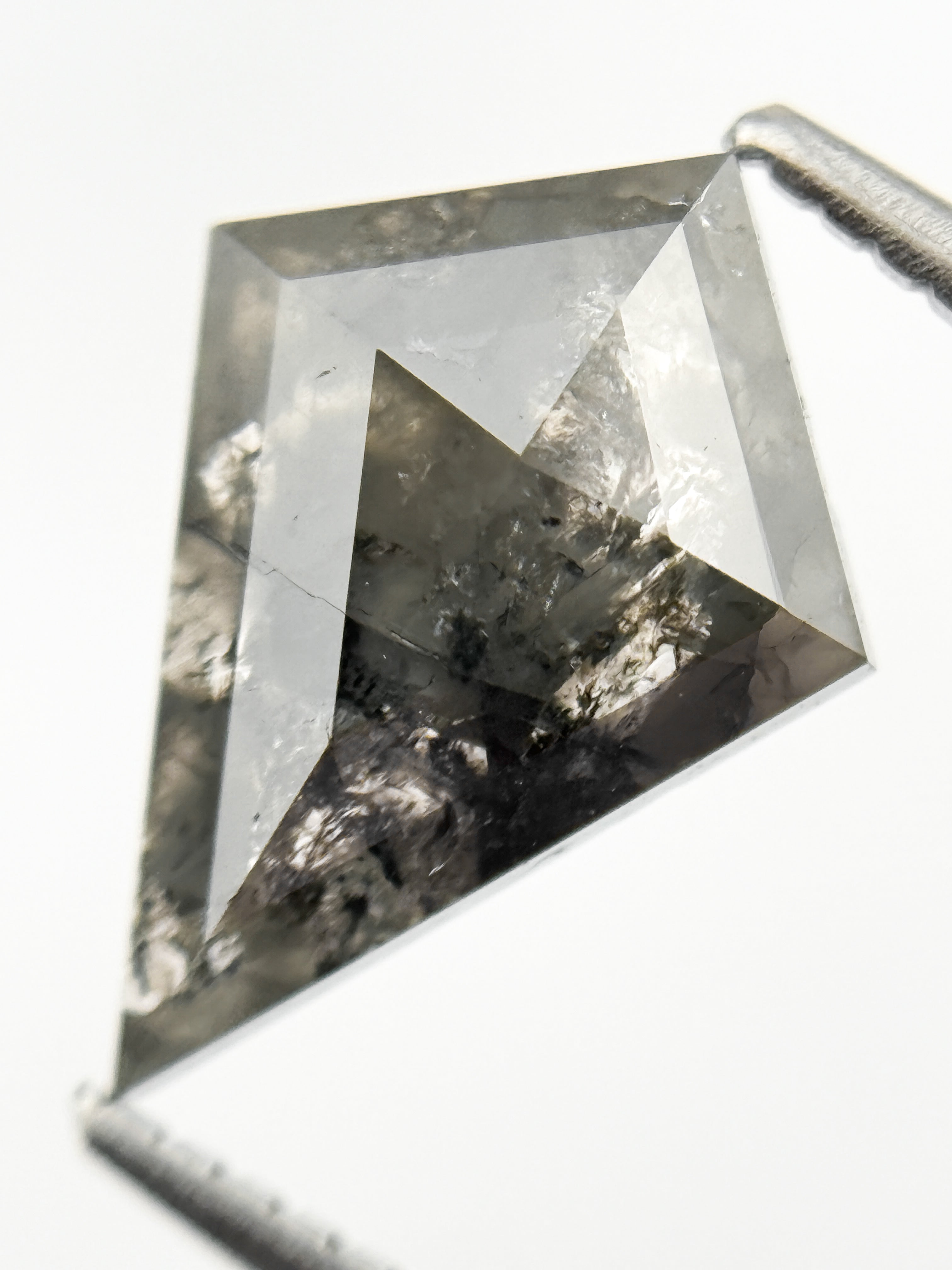 2.20 Ct Kite Rose Cut Grey Natural Fancy Diamond