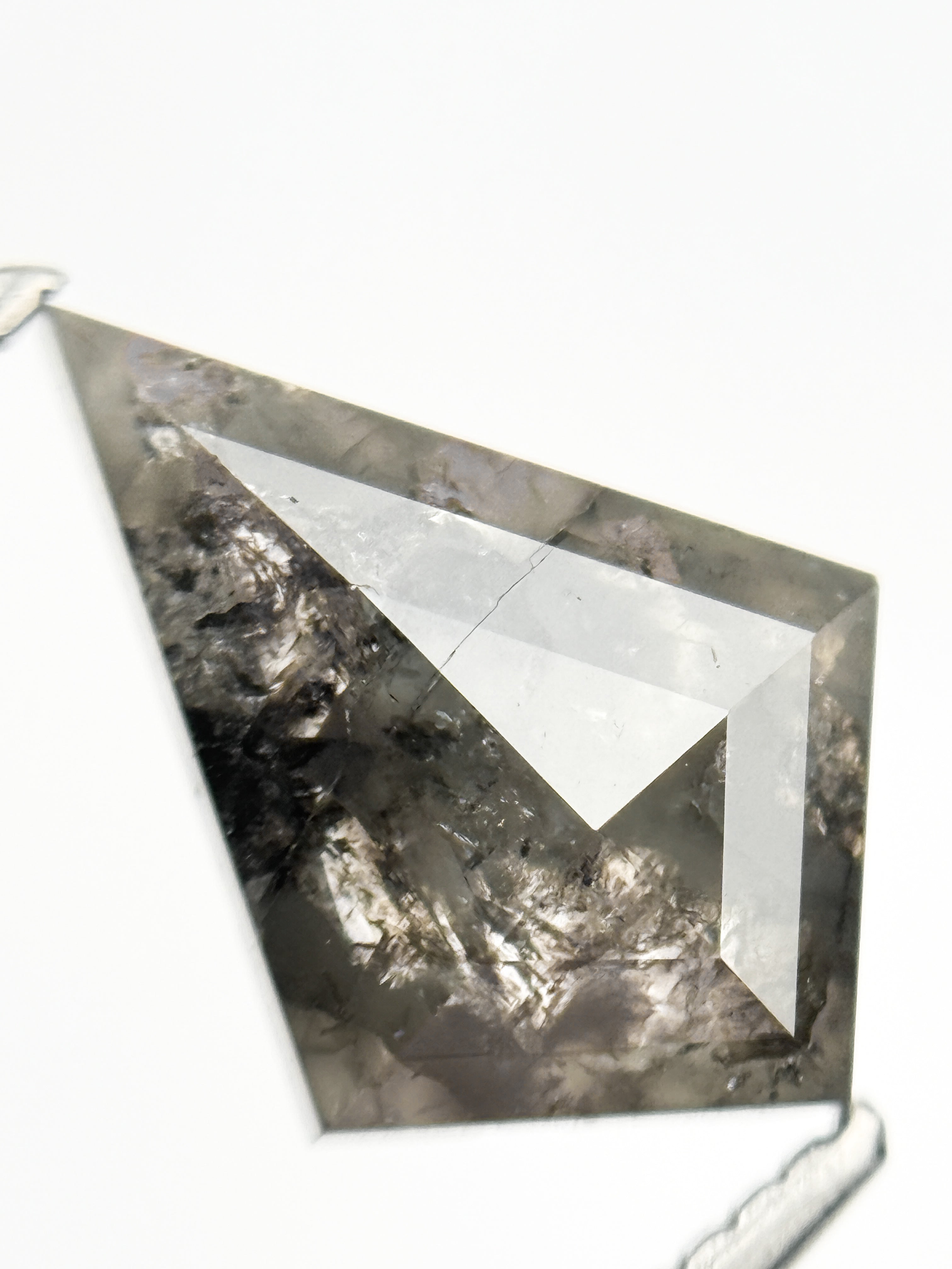 2.20 Ct Kite Rose Cut Grey Natural Fancy Diamond