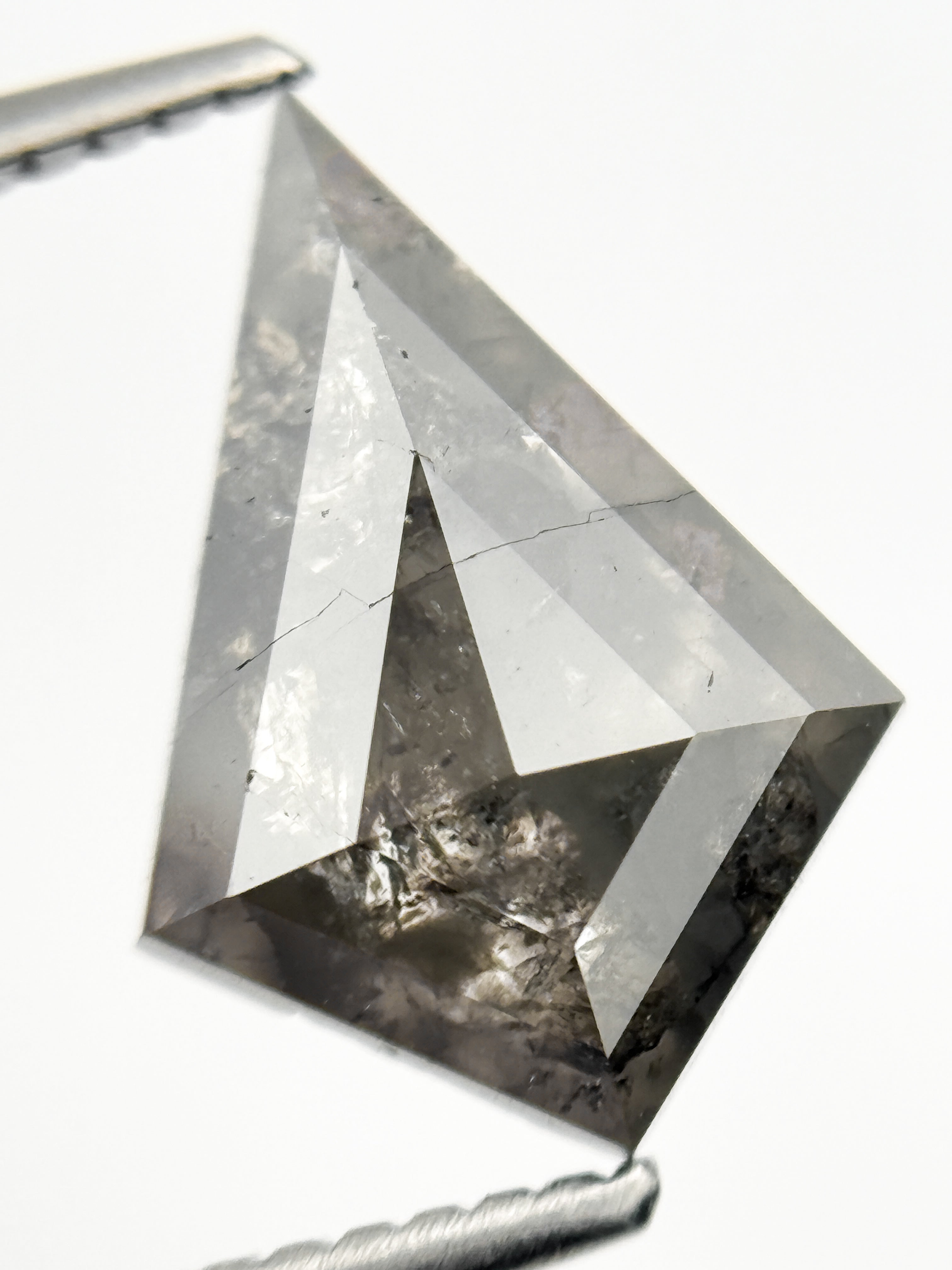 2.20 Ct Kite Rose Cut Grey Natural Fancy Diamond