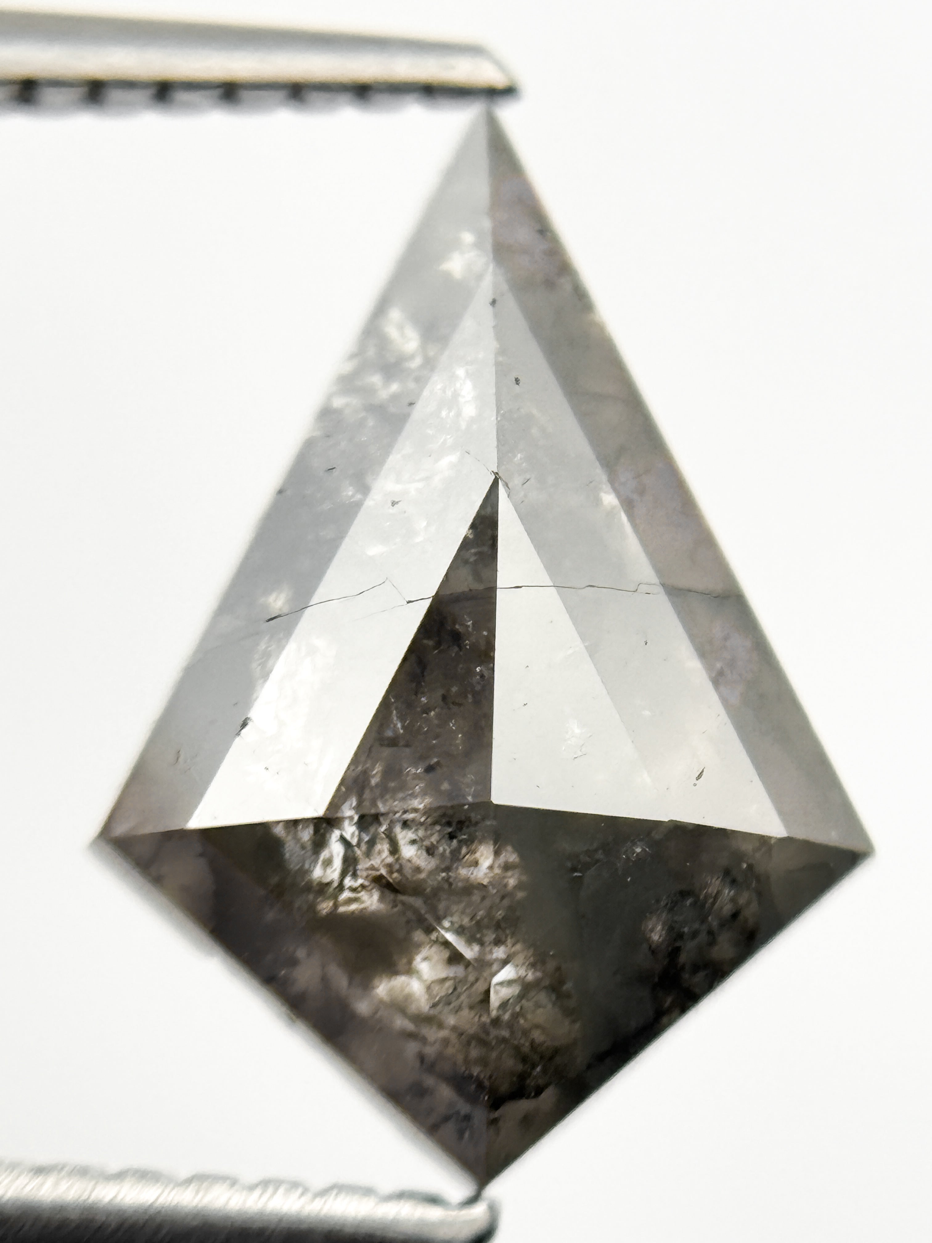 2.20 Ct Kite Rose Cut Grey Natural Fancy Diamond