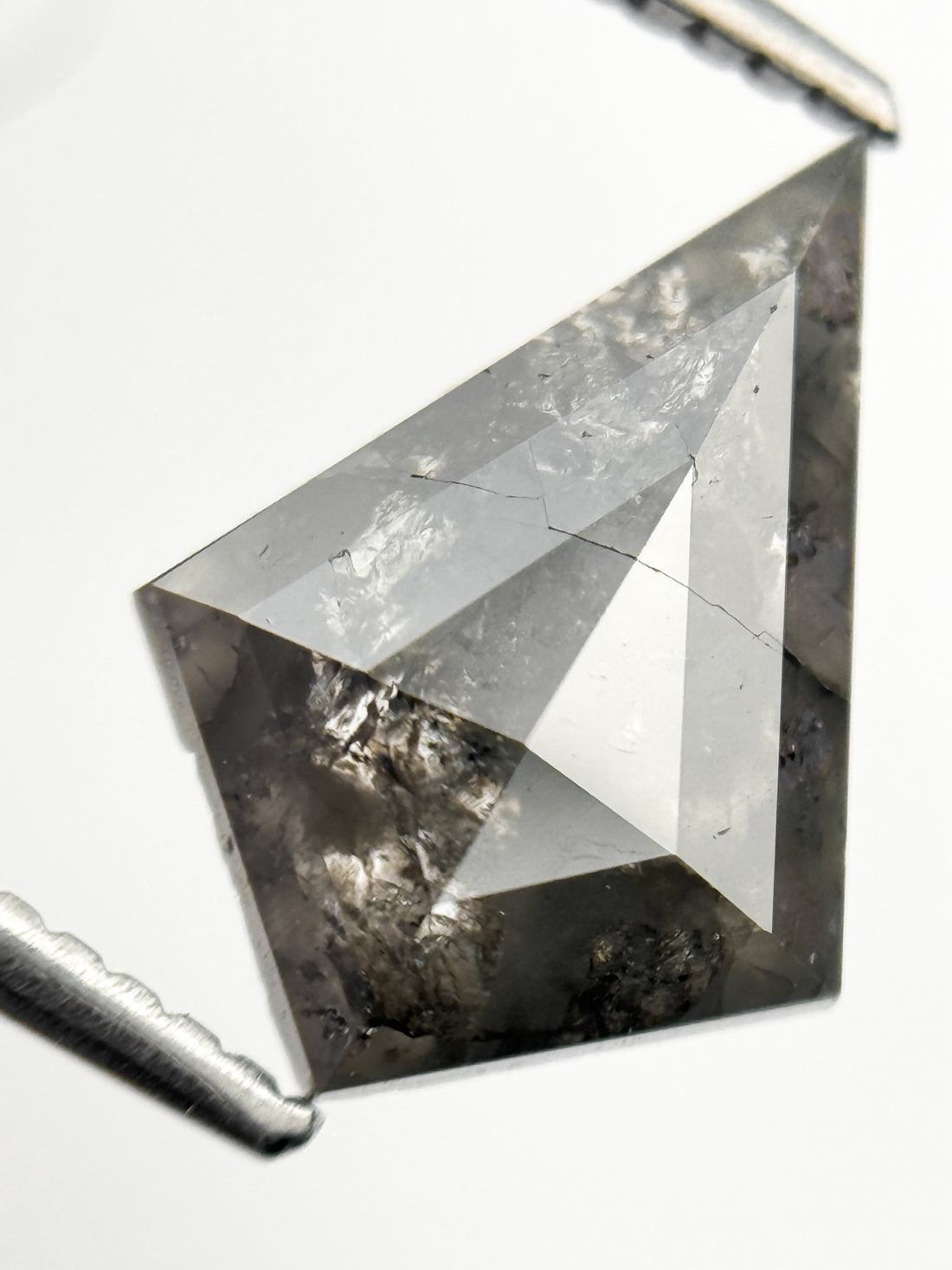 2.20 Ct Kite Rose Cut Grey Natural Fancy Diamond