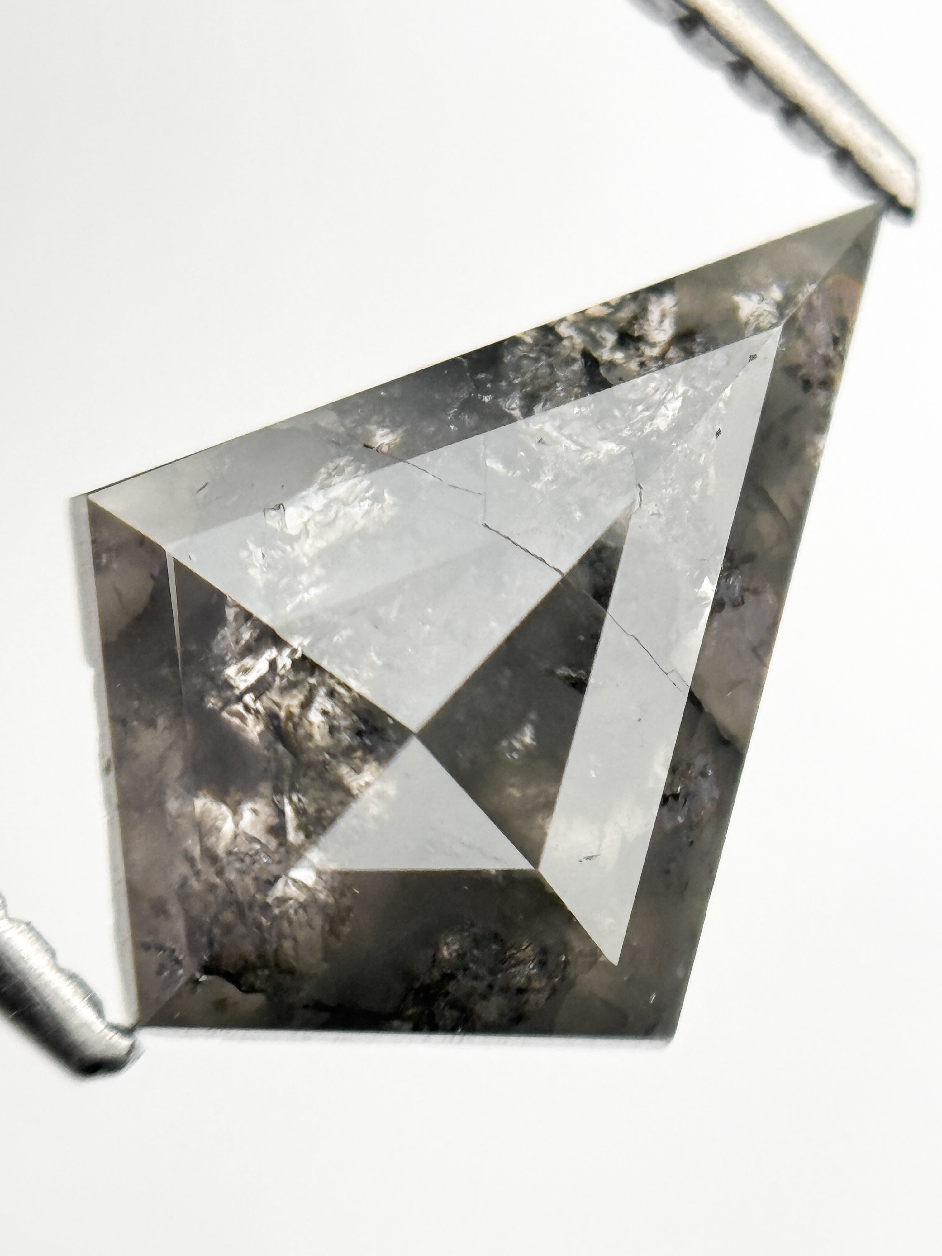 2.20 Ct Kite Rose Cut Grey Natural Fancy Diamond