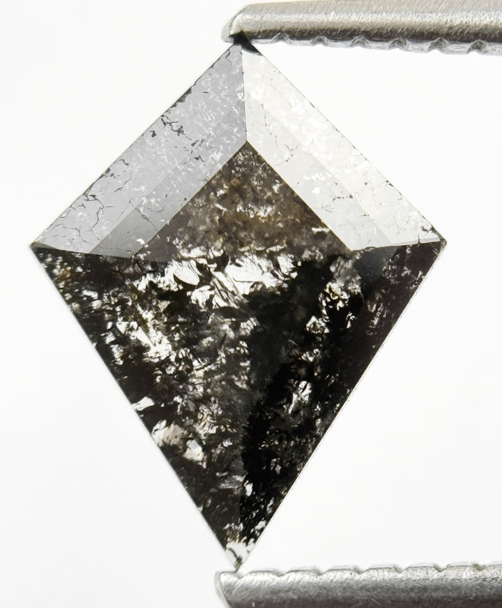 0.76 Ct Kite Rose Cut Grey Natural Galaxy Diamond