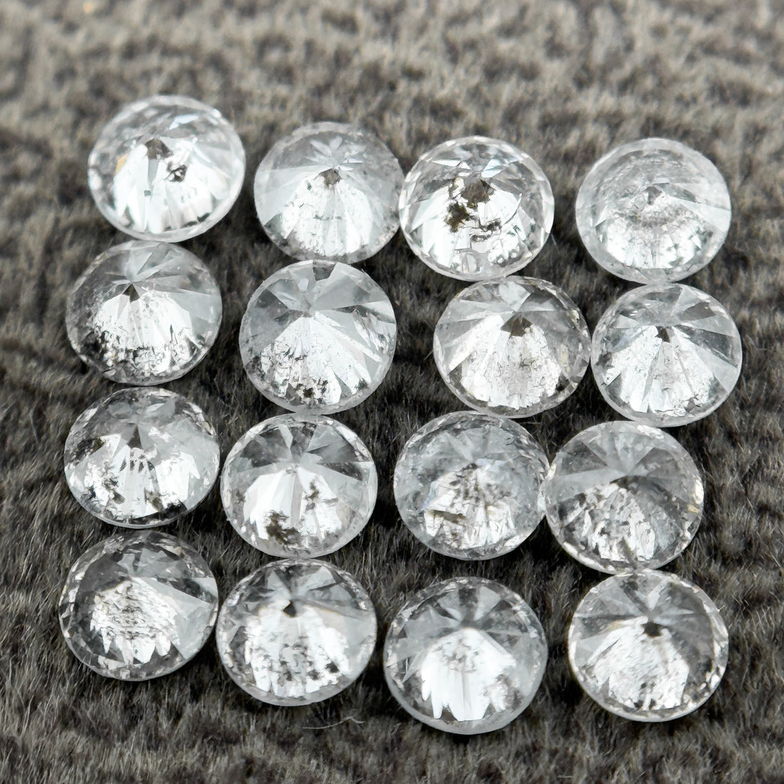 2.0 MM Round Brilliant Cut Grey Natural Salt and Pepper Diamond