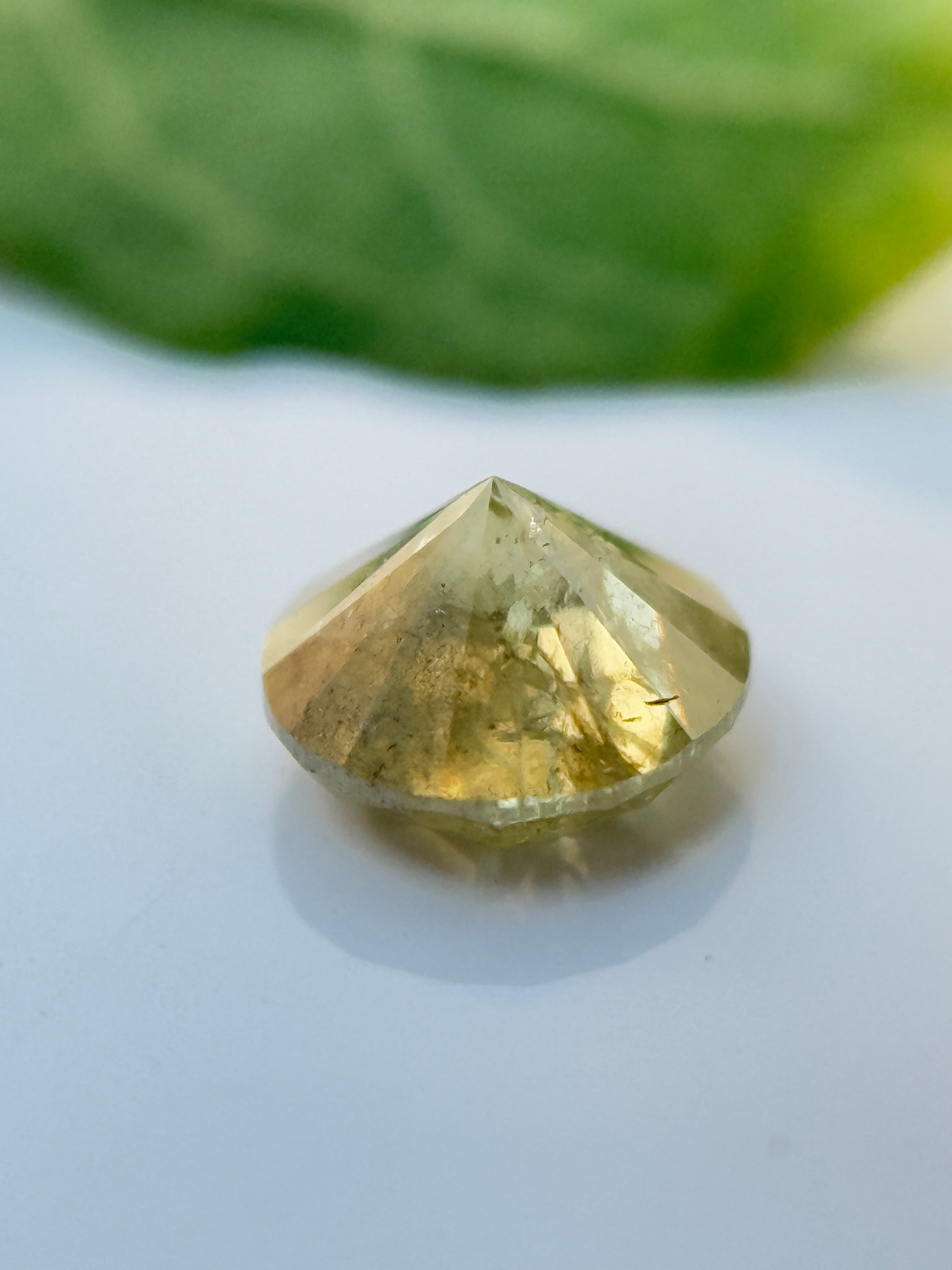 0.72 Ct Round Brilliant Cut Yellow Natural Salt and Pepper Diamond