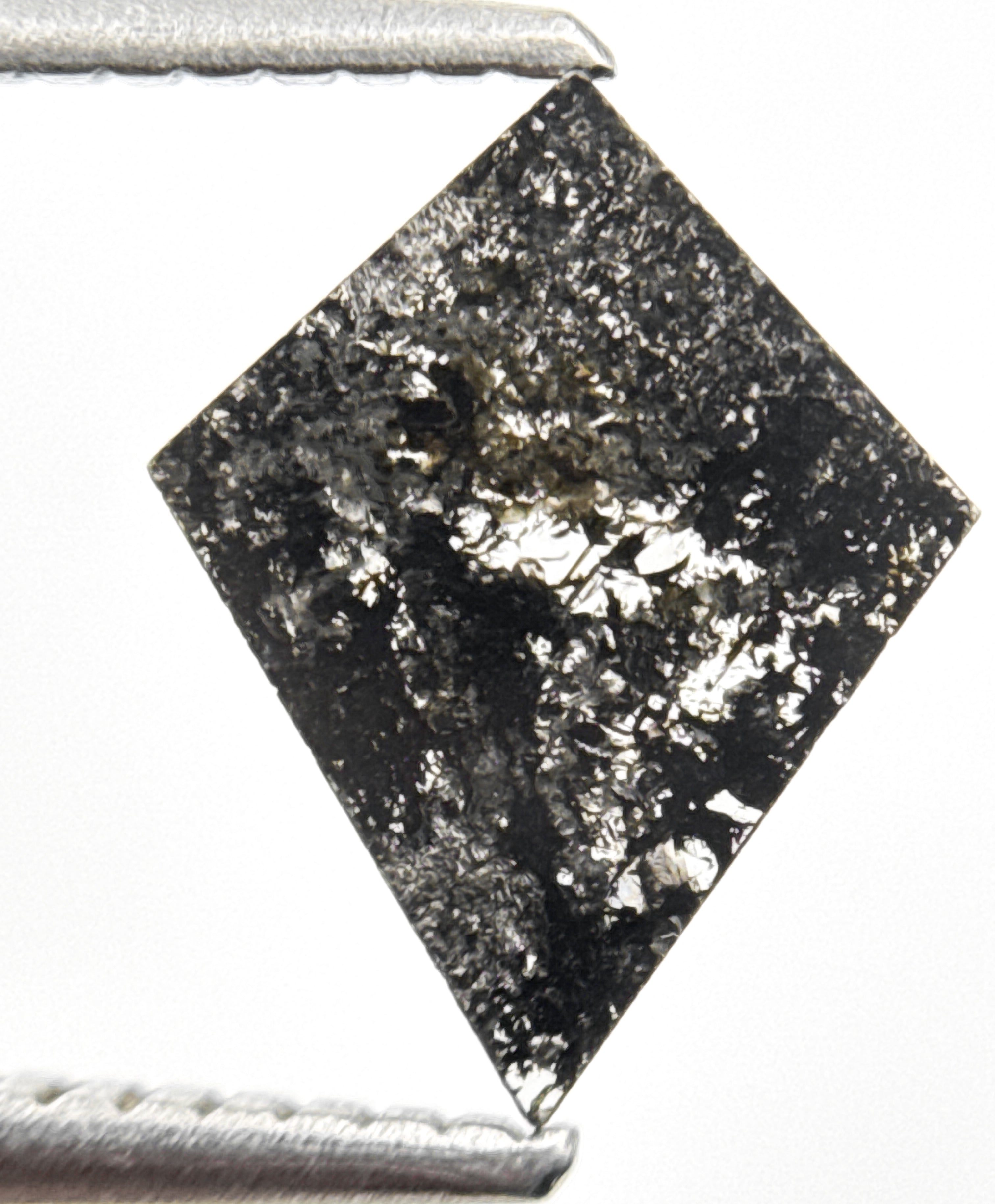 0.76 Ct Kite Rose Cut Grey Natural Galaxy Diamond