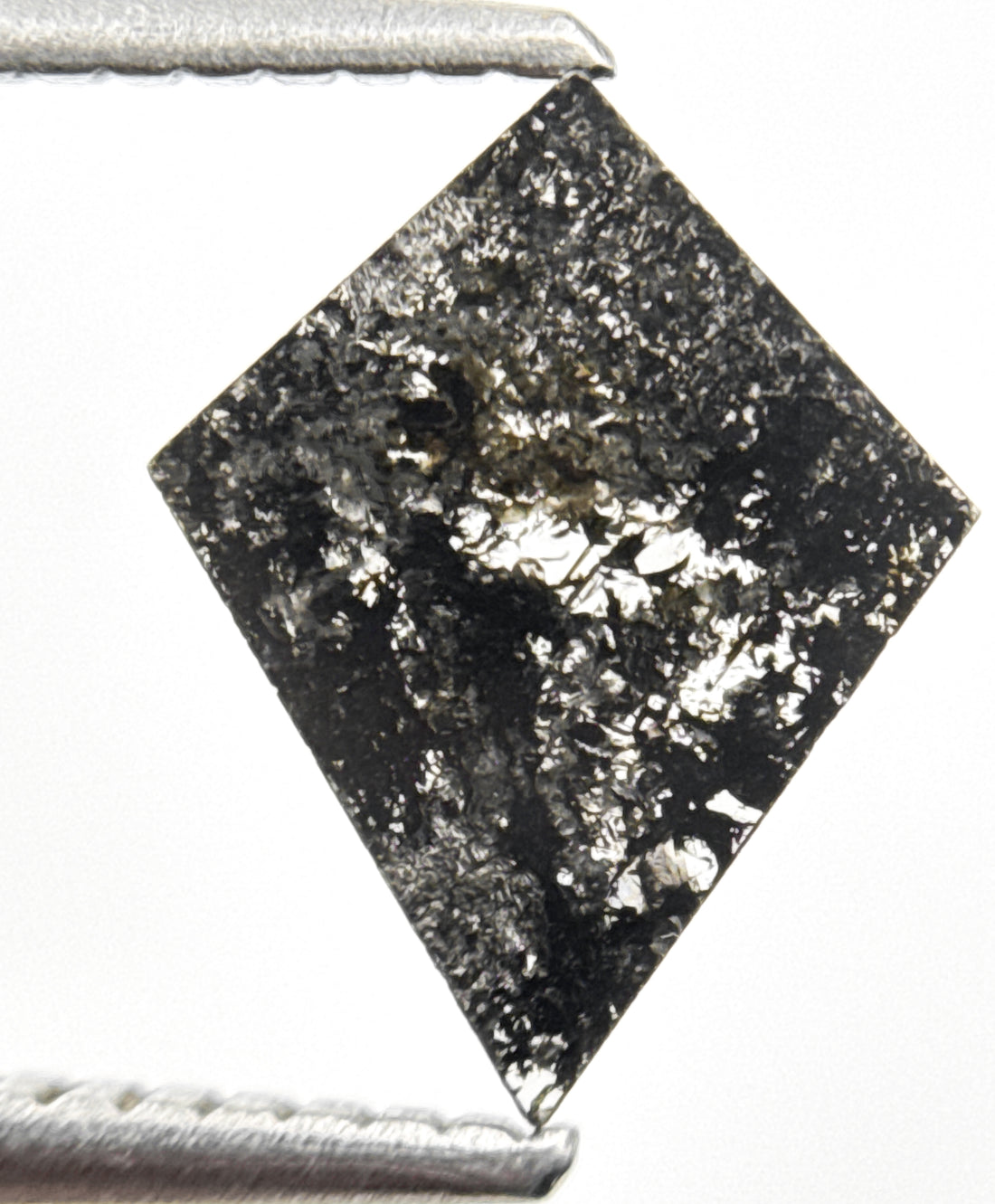 0.76 Ct Kite Rose Cut Grey Natural Galaxy Diamond