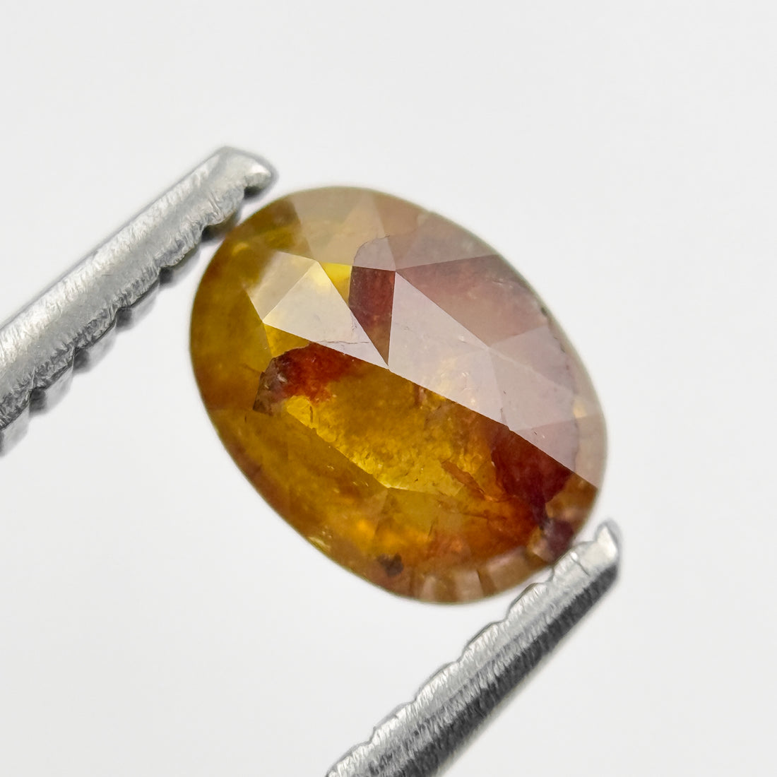 0.72 Ct Oval Rose Cut Red Natural Salt and Pepper Diamond