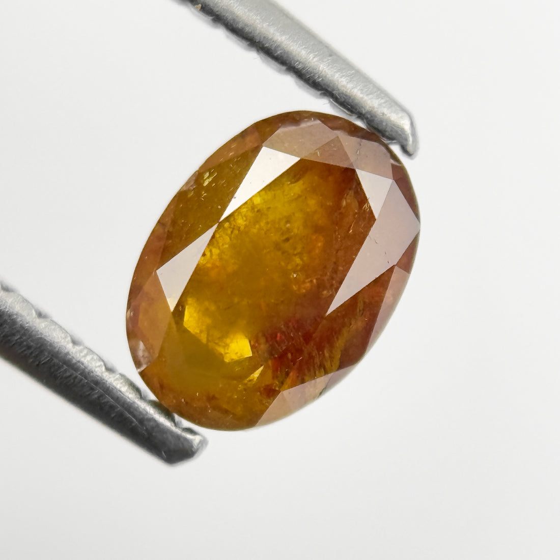0.72 Ct Oval Rose Cut Red Natural Salt and Pepper Diamond