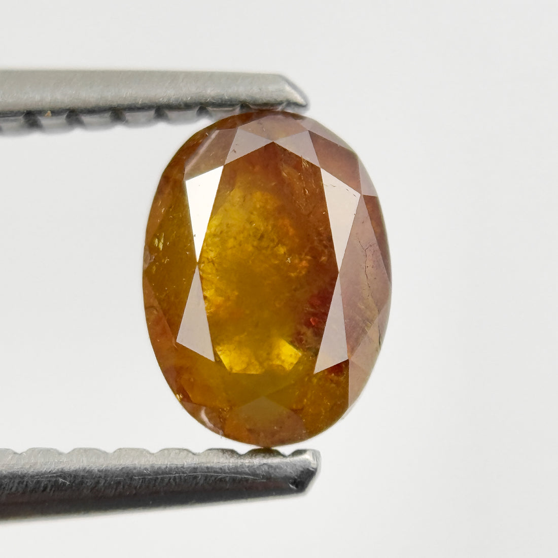 0.72 Ct Oval Rose Cut Red Natural Salt and Pepper Diamond