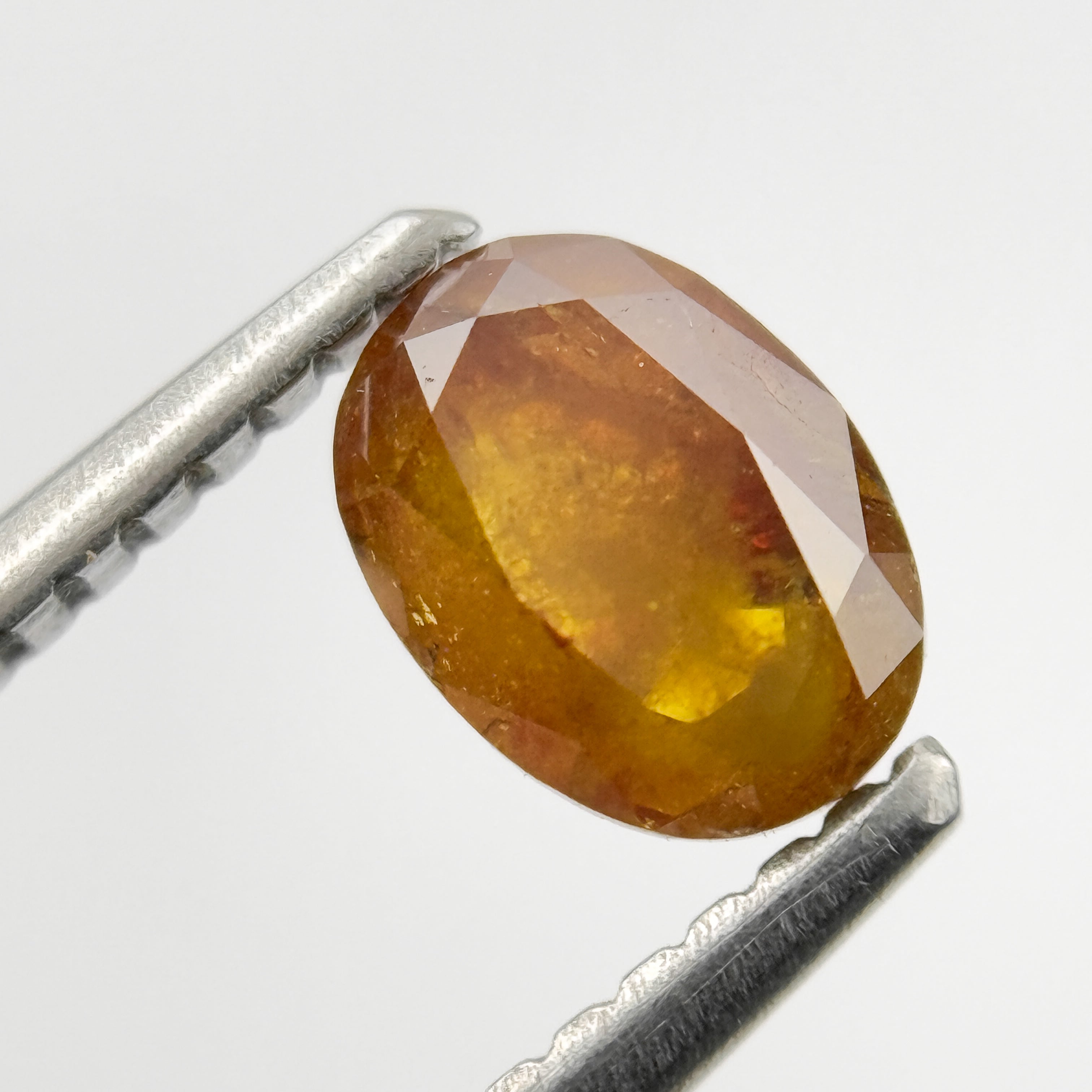 0.72 Ct Oval Rose Cut Red Natural Salt and Pepper Diamond
