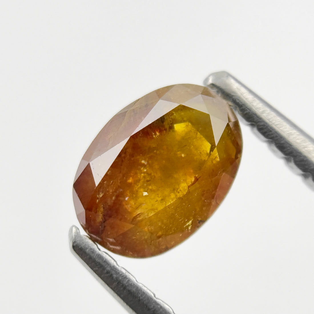 0.72 Ct Oval Rose Cut Red Natural Salt and Pepper Diamond