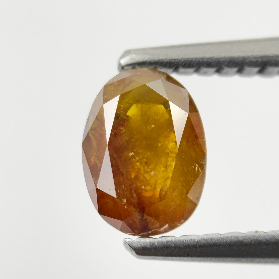 0.72 Ct Oval Rose Cut Red Natural Salt and Pepper Diamond