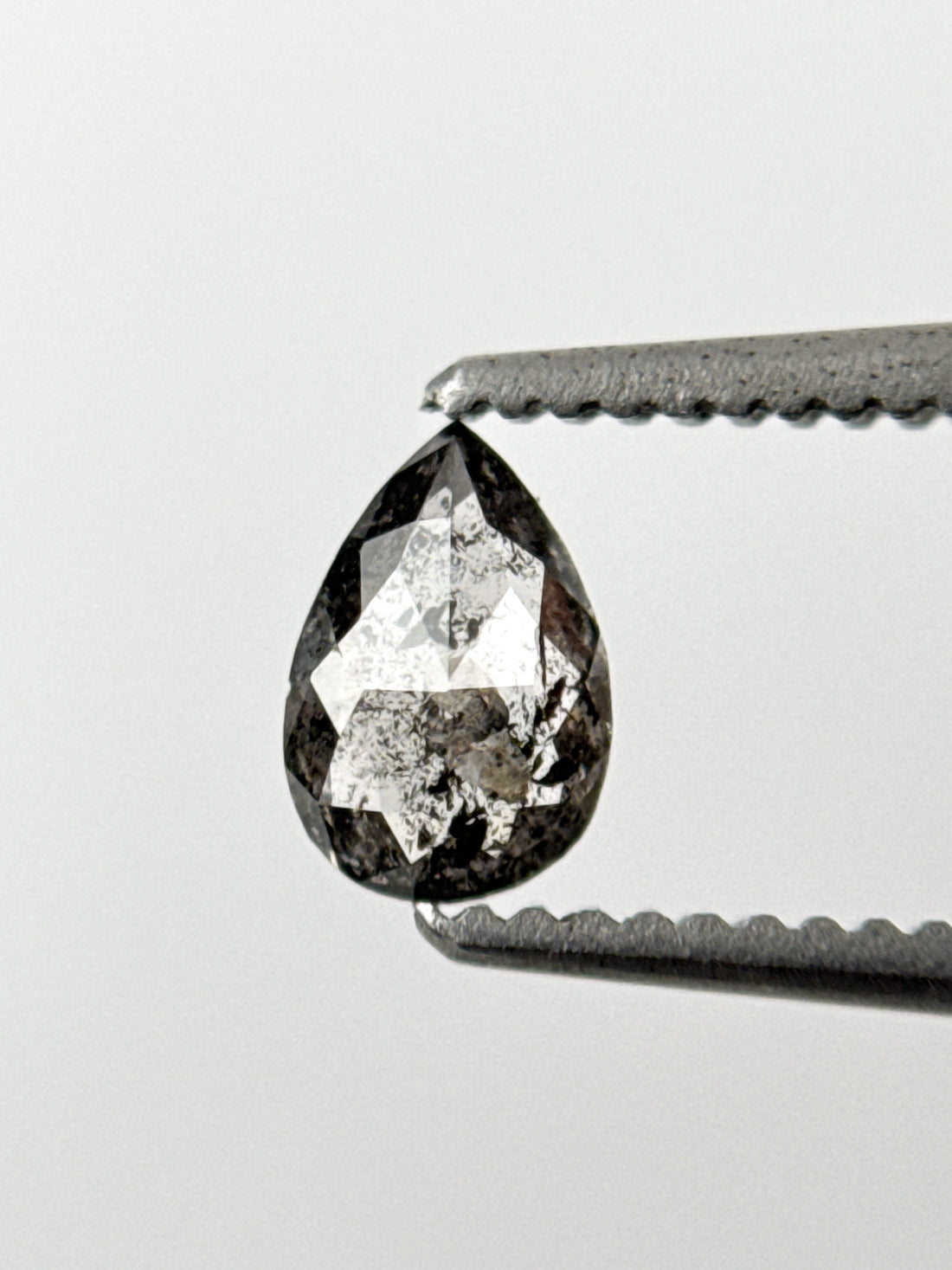 0.29 Ct Pear Rose Cut Grey Natural Minimalist Diamond