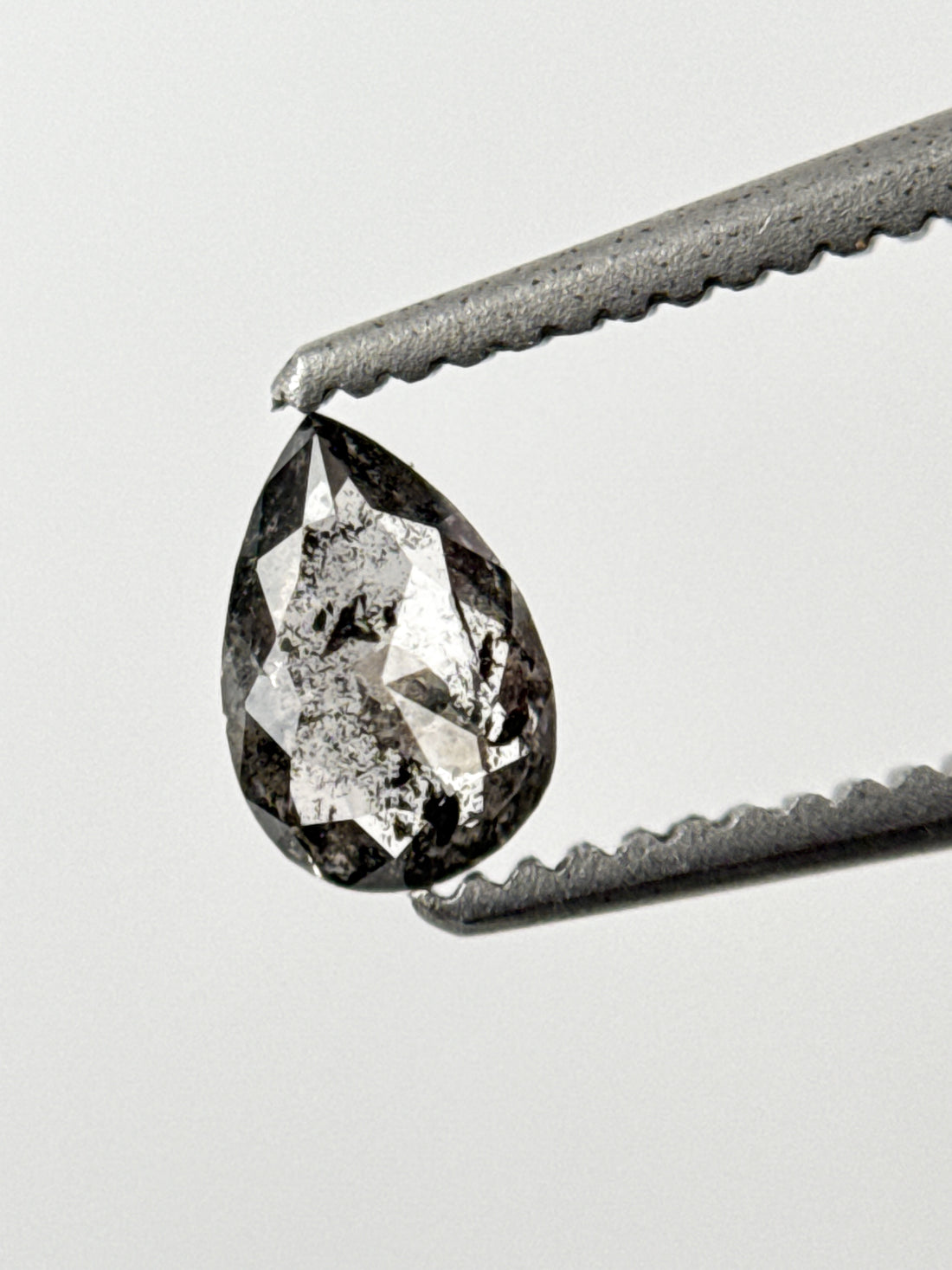 0.29 Ct Pear Rose Cut Grey Natural Minimalist Diamond