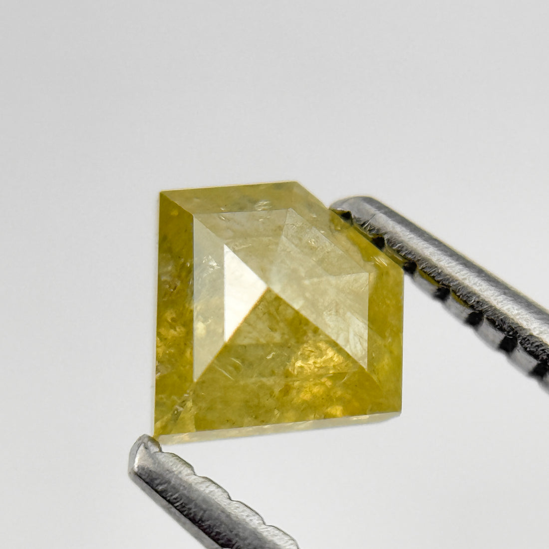 0.75 Ct Penton Rose Cut Yellow Natural Salt and Pepper Diamond
