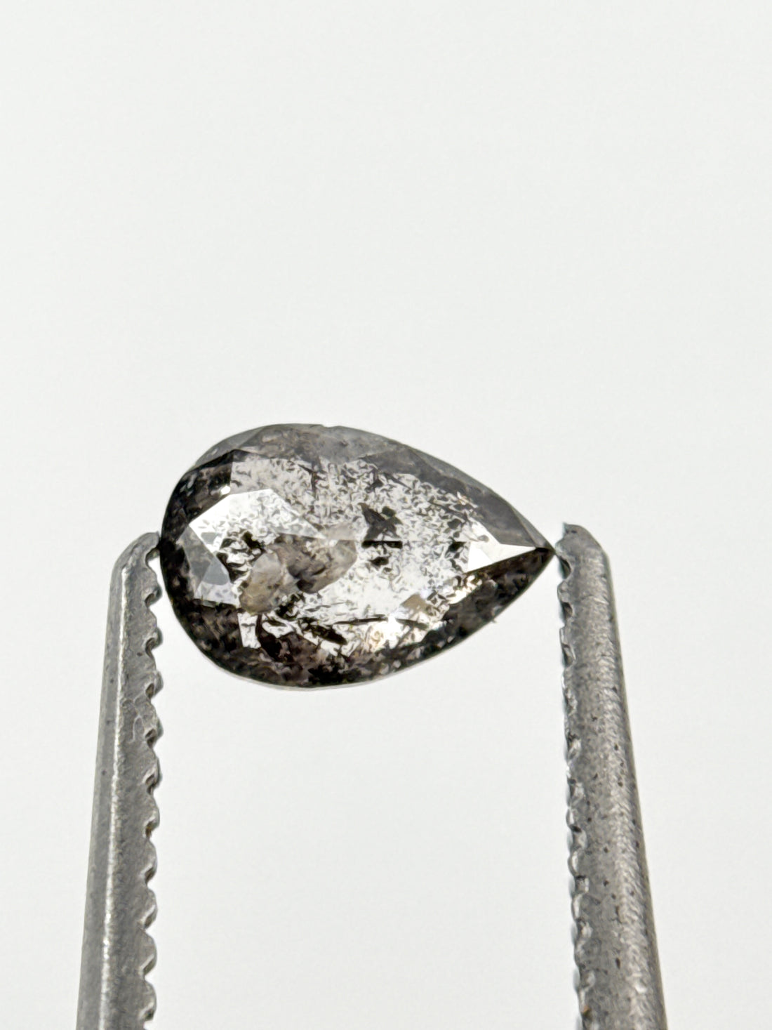 0.29 Ct Pear Rose Cut Grey Natural Minimalist Diamond