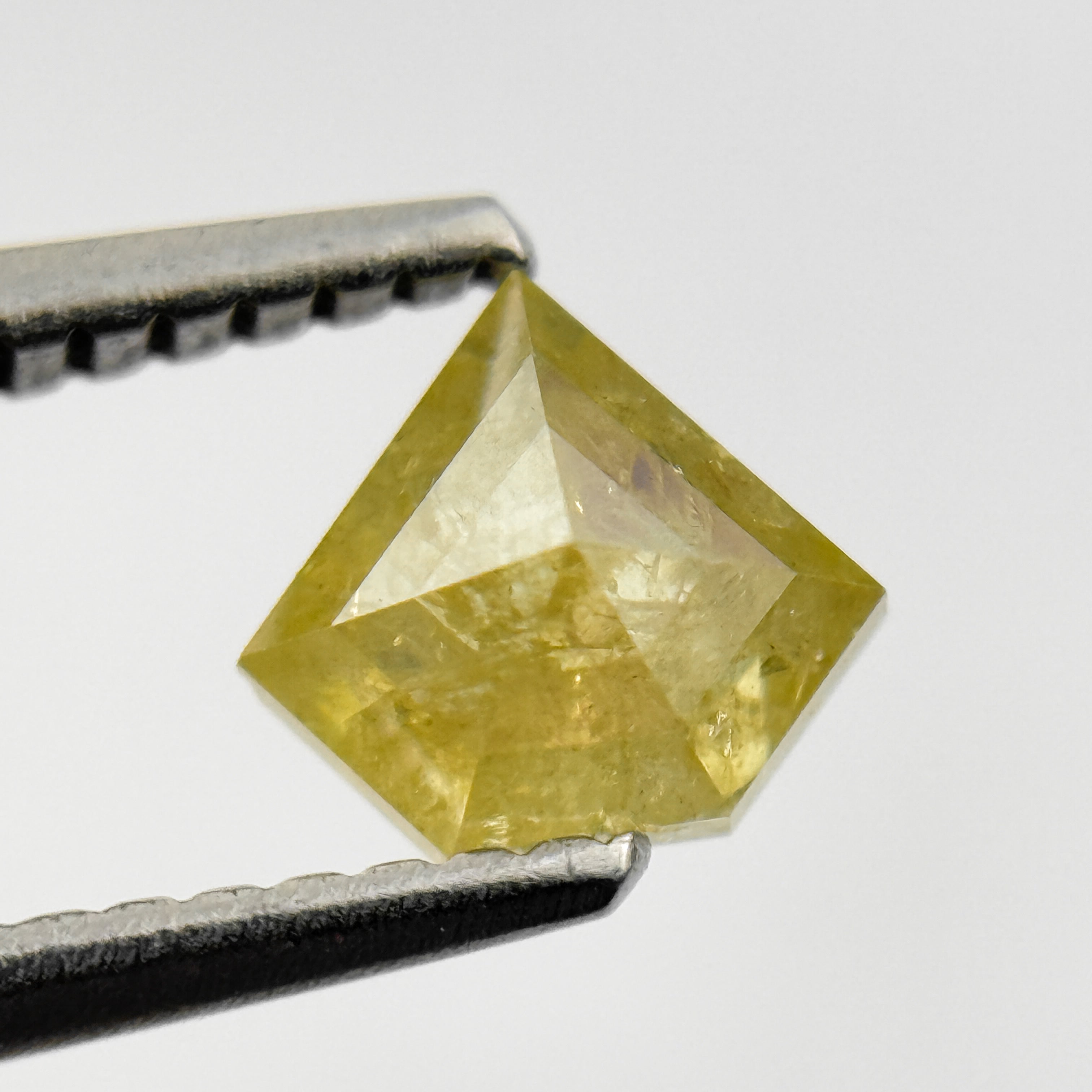 0.75 Ct Penton Rose Cut Yellow Natural Salt and Pepper Diamond