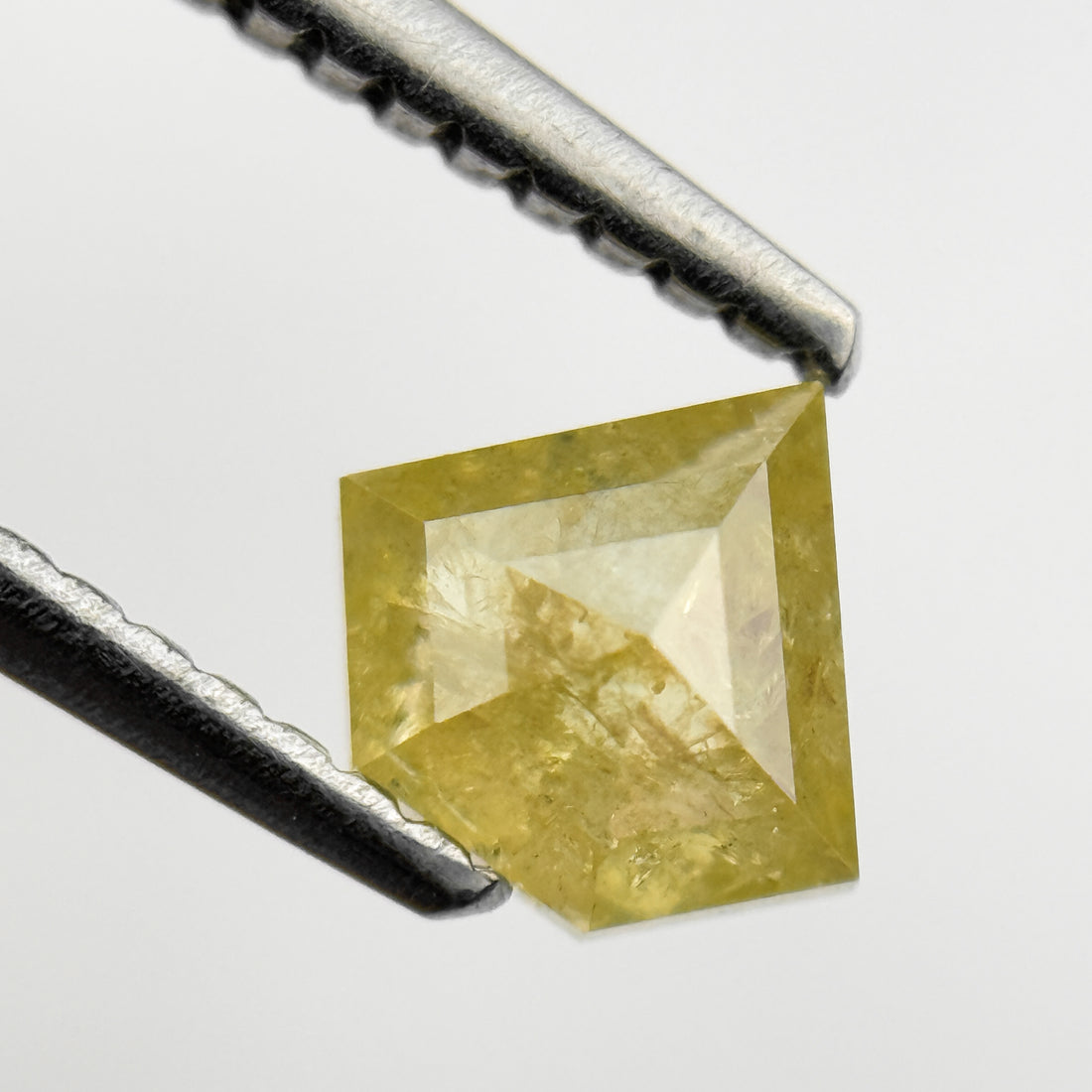 0.75 Ct Penton Rose Cut Yellow Natural Salt and Pepper Diamond