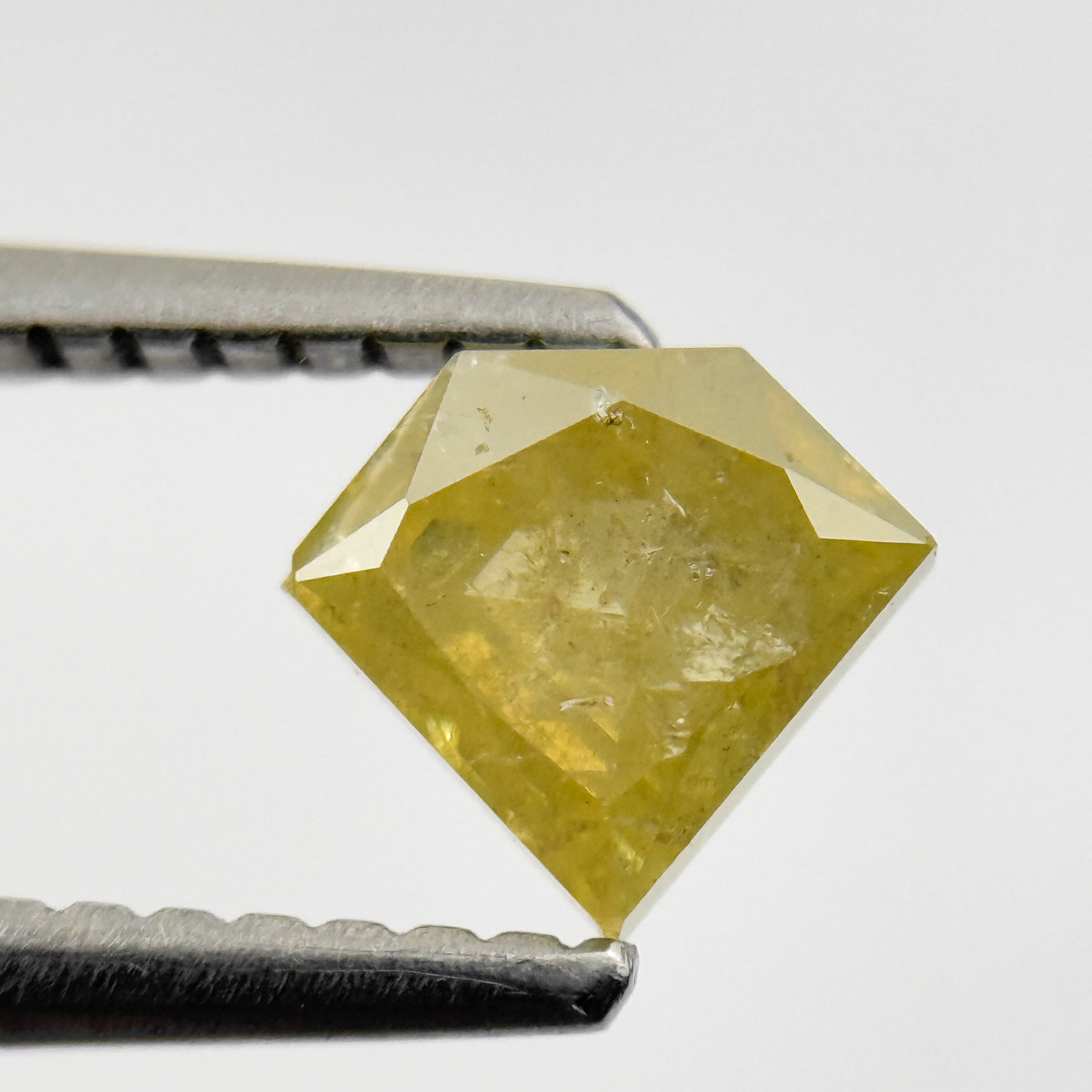 0.75 Ct Penton Rose Cut Yellow Natural Salt and Pepper Diamond