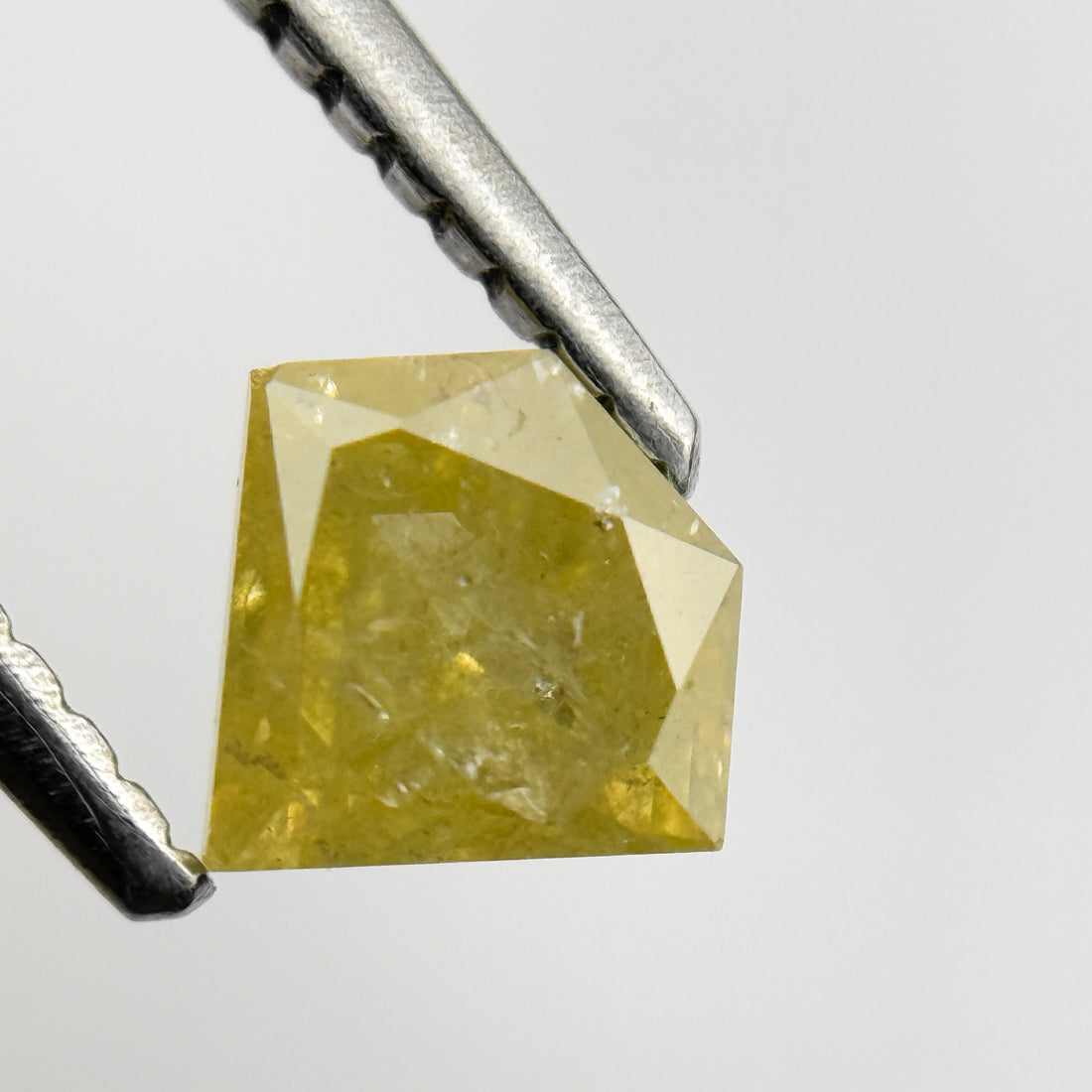 0.75 Ct Penton Rose Cut Yellow Natural Salt and Pepper Diamond