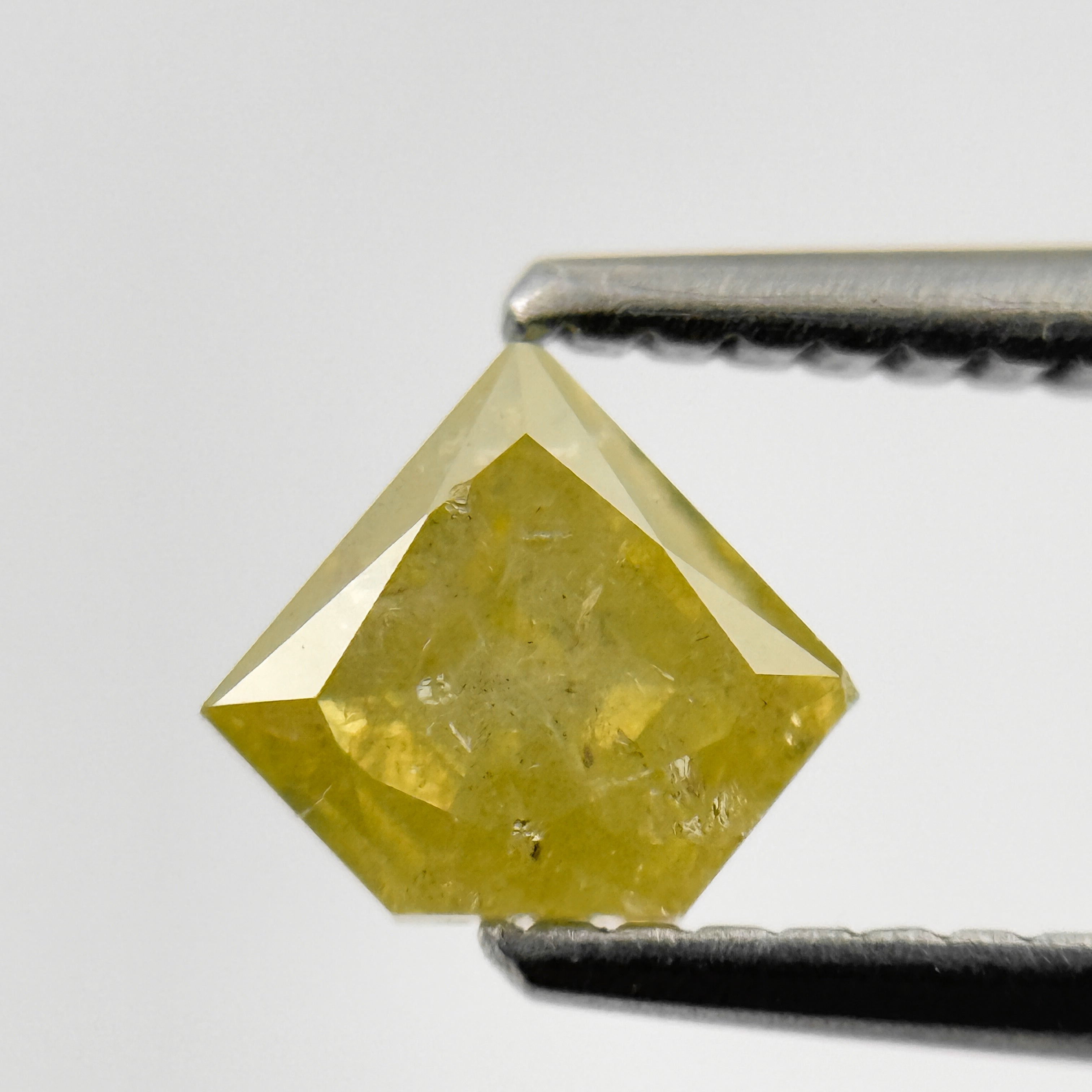 0.75 Ct Penton Rose Cut Yellow Natural Salt and Pepper Diamond