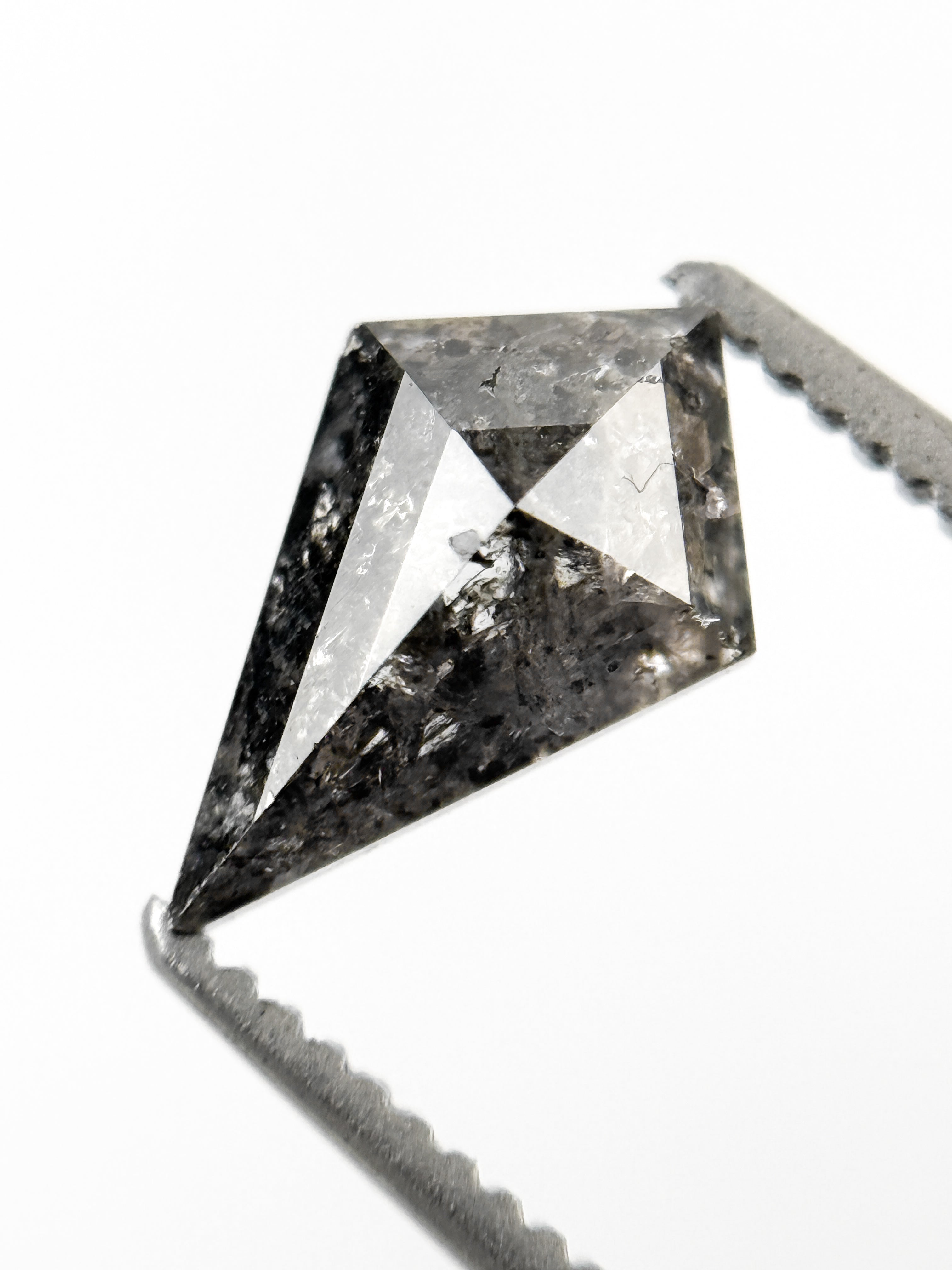 1.03 Ct Kite Rose Cut Grey Natural Galaxy Diamond