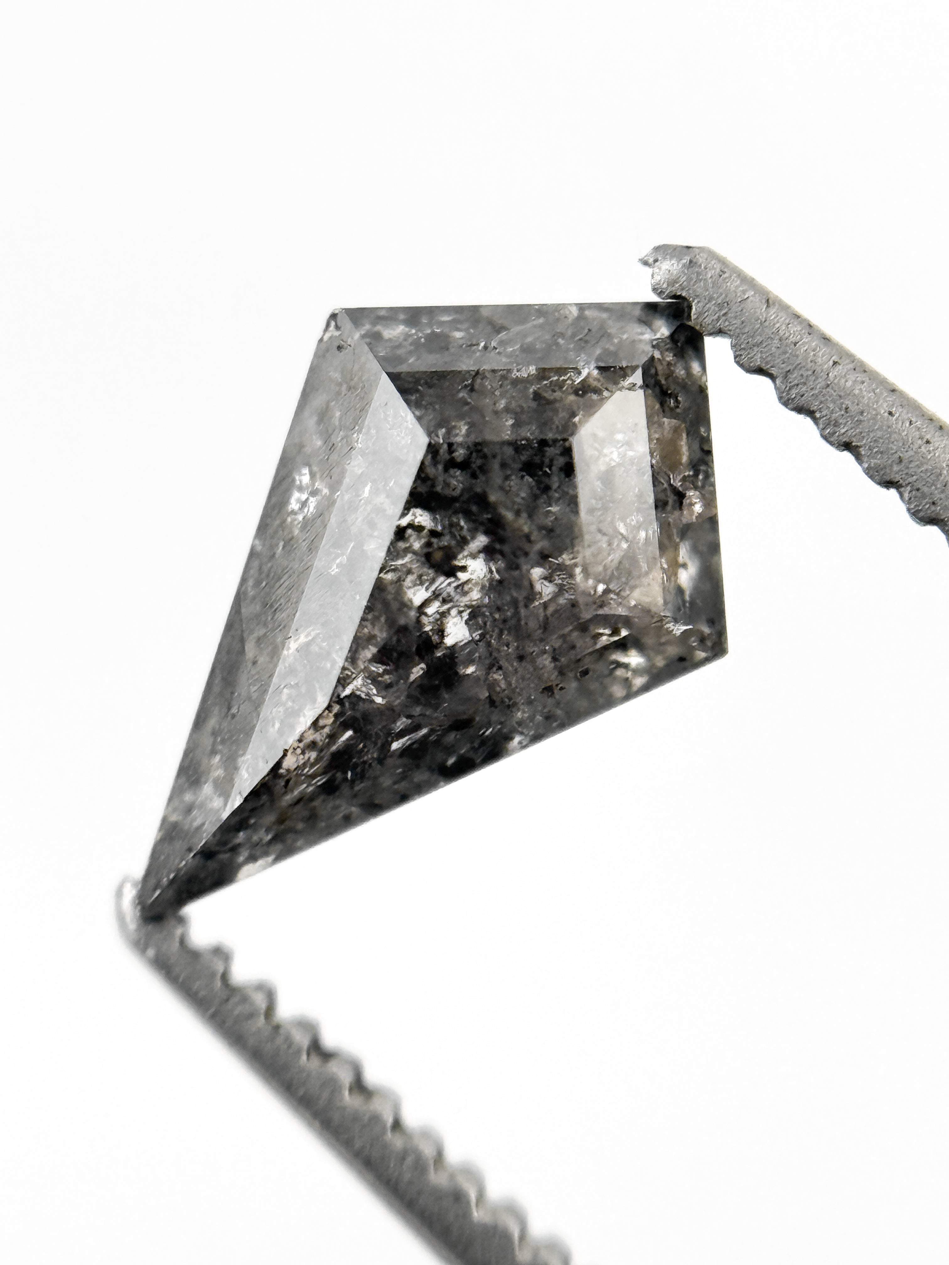 1.03 Ct Kite Rose Cut Grey Natural Galaxy Diamond
