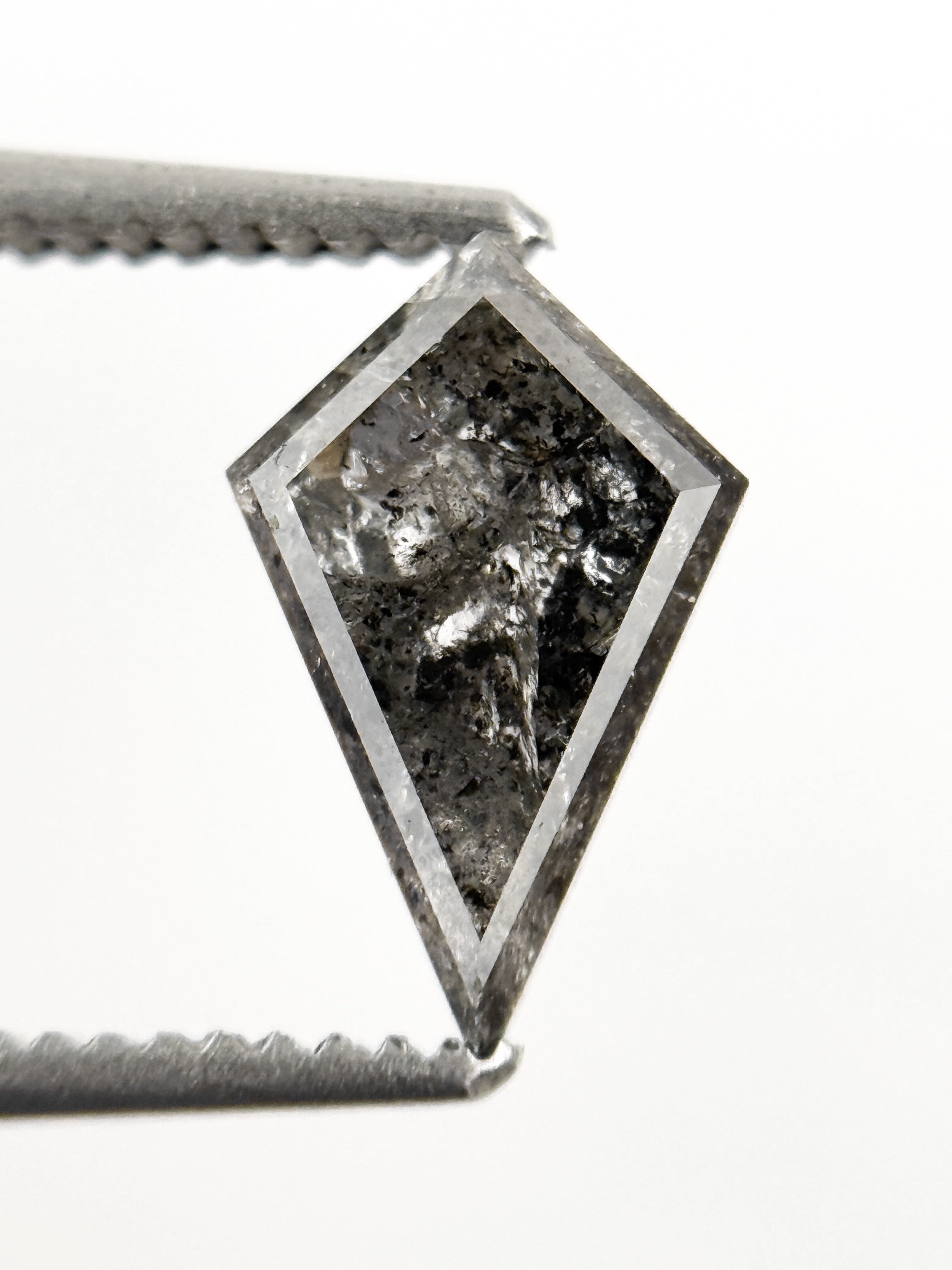 1.03 Ct Kite Rose Cut Grey Natural Galaxy Diamond