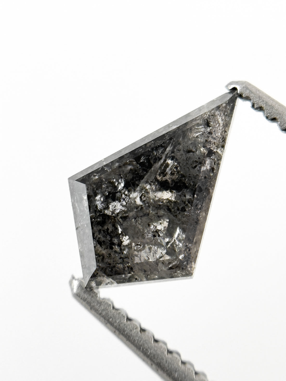 1.03 Ct Kite Rose Cut Grey Natural Galaxy Diamond